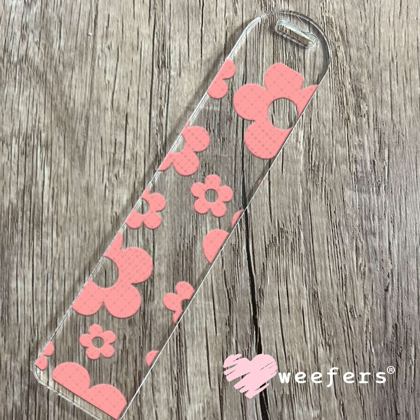 UV DTF Cup Wraps - Pink Daisy Bookmark Weefers
