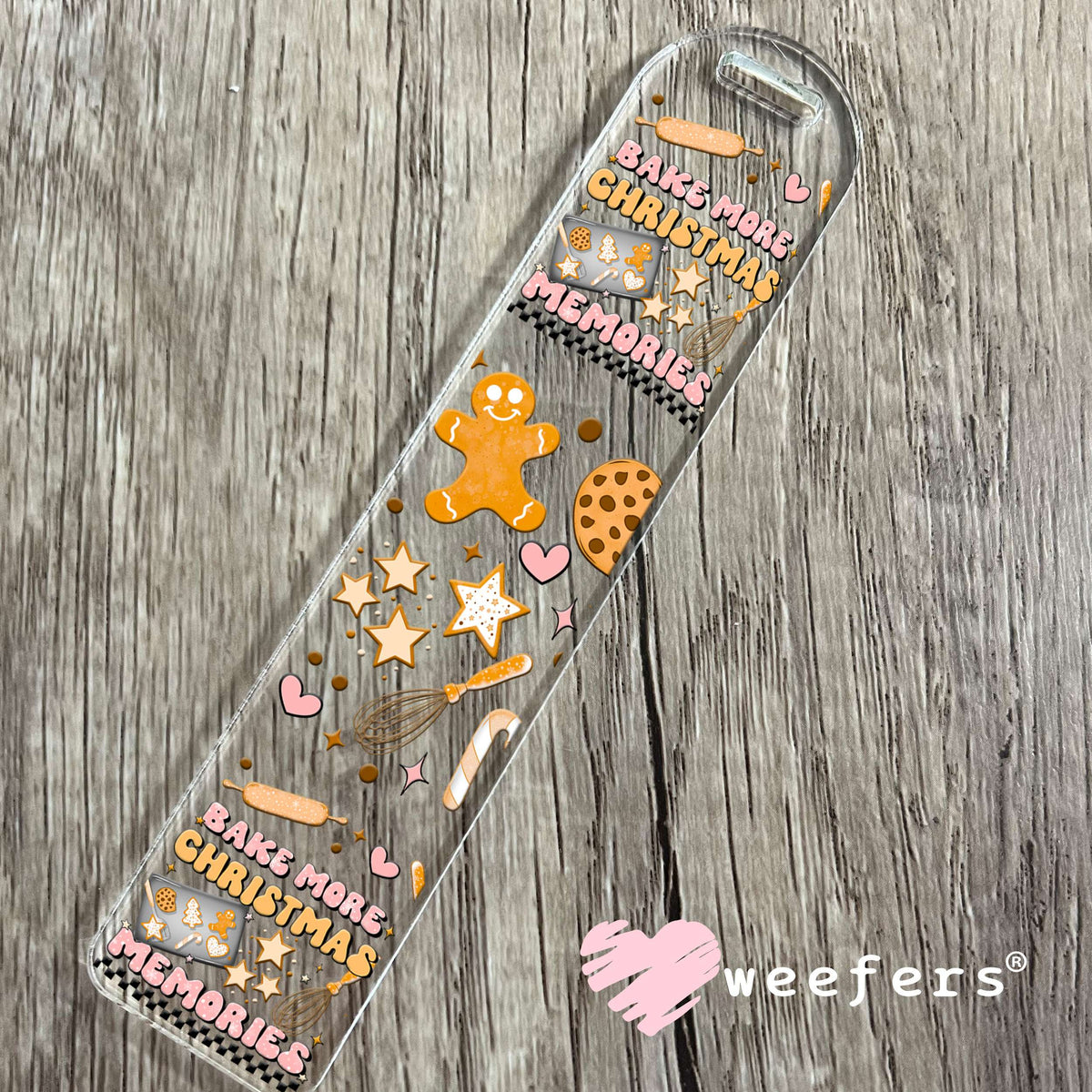 Bake More Christmas Memories UV DTF Cup Wrap Bookmark Weefers