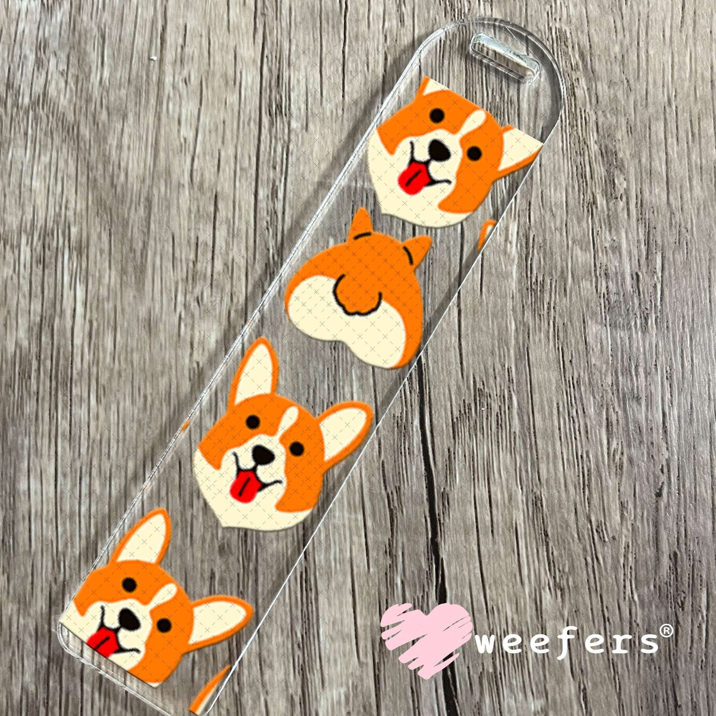 UV DTF Cup Wraps - Happy Corgi Faces Bookmark Weefers