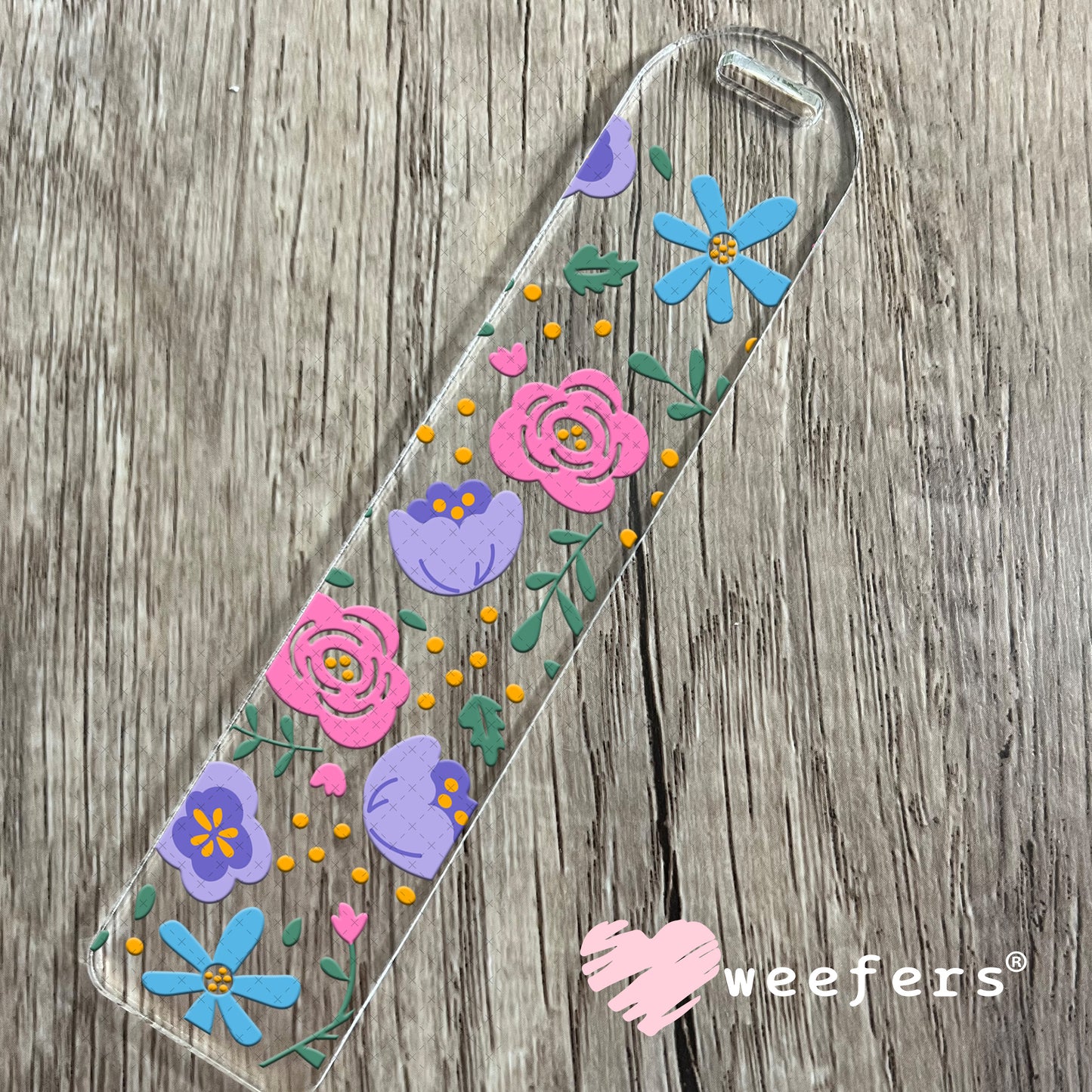 UV DTF Cup Wraps - Pink and Purple flowers Bookmark Weefers