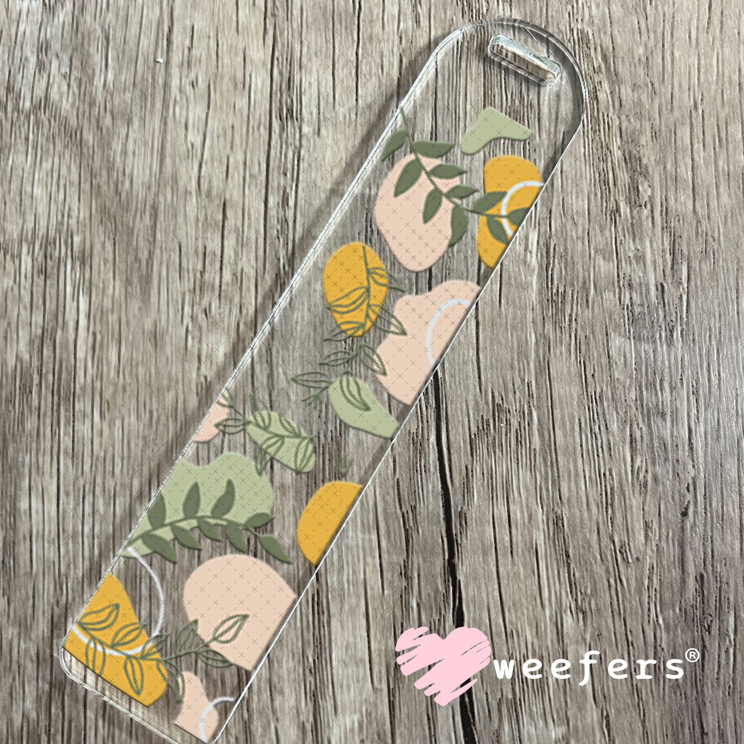 UV DTF Cup Wraps - Abstract Shapes Orange Green Bookmark Weefers