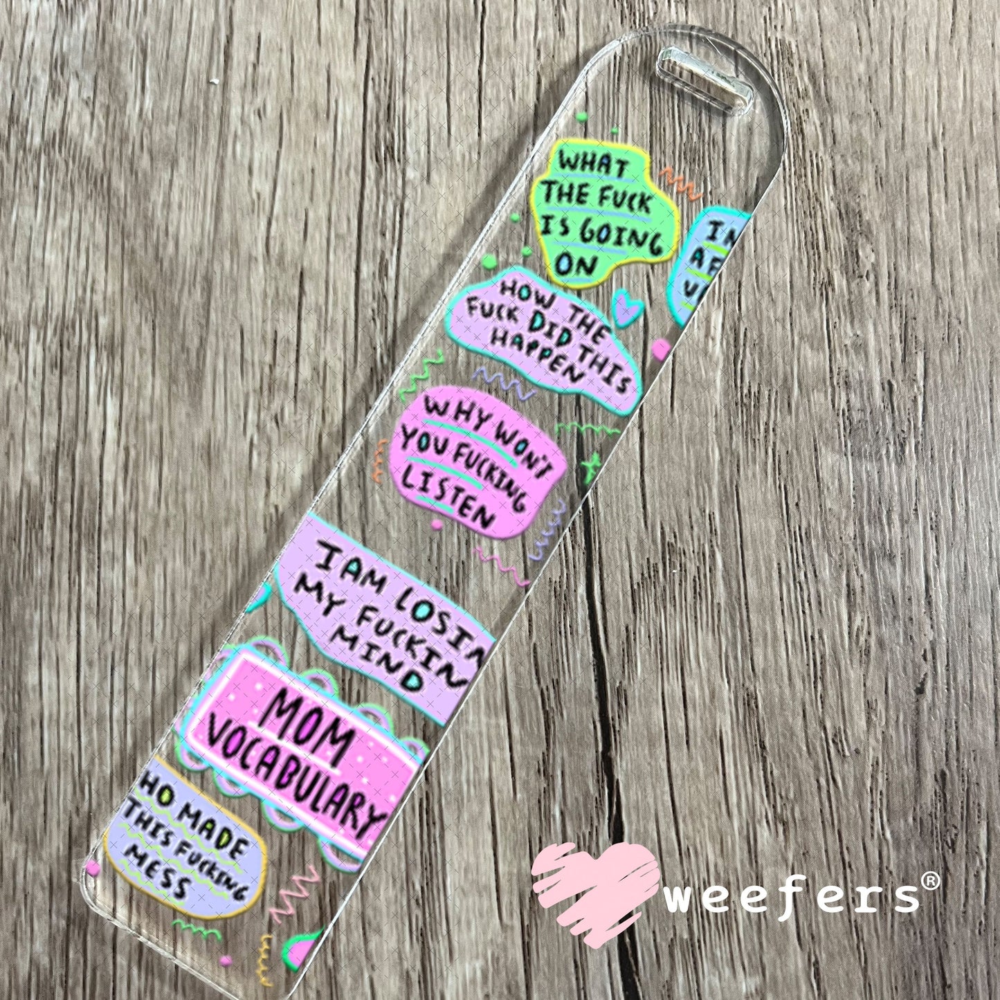 UV DTF Cup Wraps - Mom Vacabulary Vulgar Bookmark Weefers