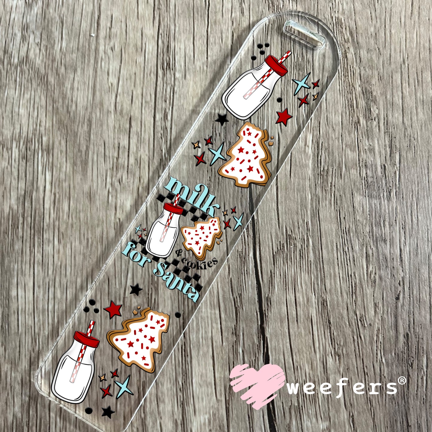 Milk and Cookies for Santa UV DTF Cup Wrap Bookmark Weefers