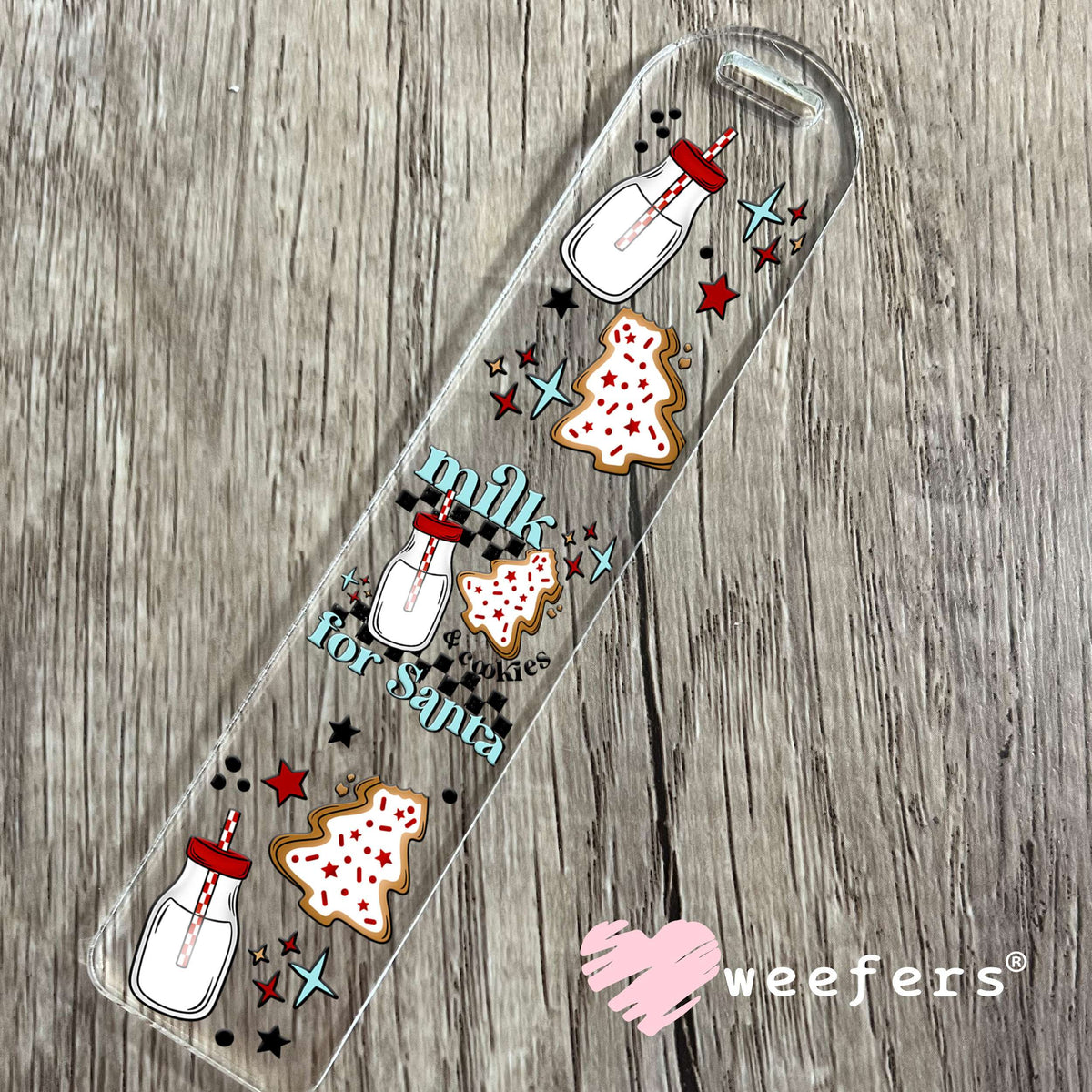 Milk and Cookies for Santa UV DTF Cup Wrap Bookmark Weefers
