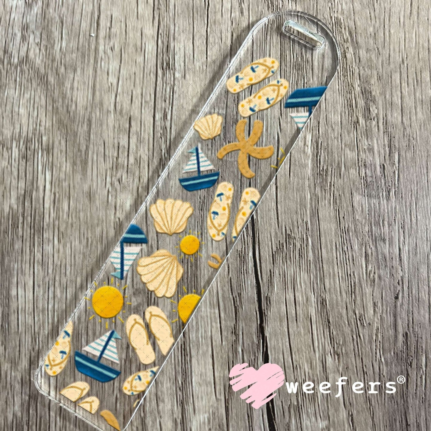 UV DTF Cup Wraps - Sailboats and Flip Flops Bookmark Weefers