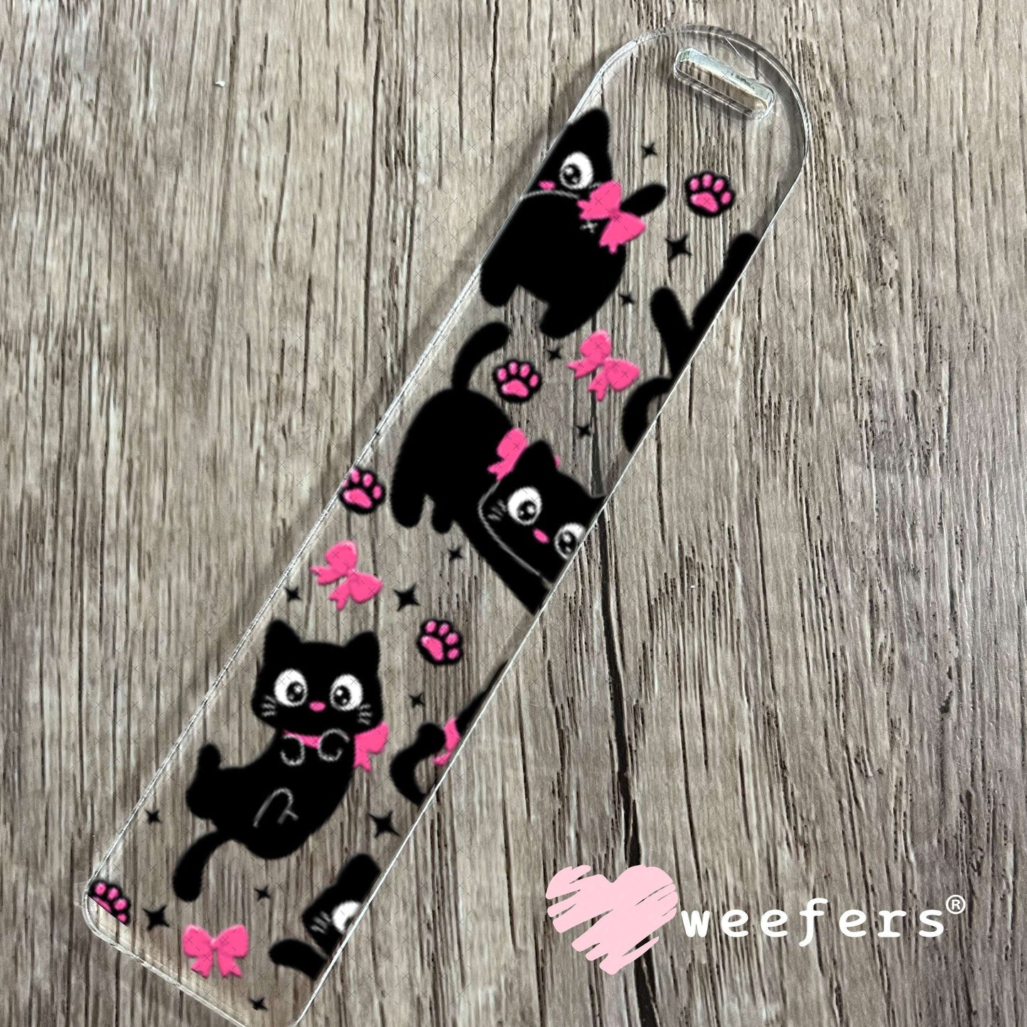 UV DTF Cup Wraps - Playful Cats and Hot Pink Butterflies Bookmark Weefers