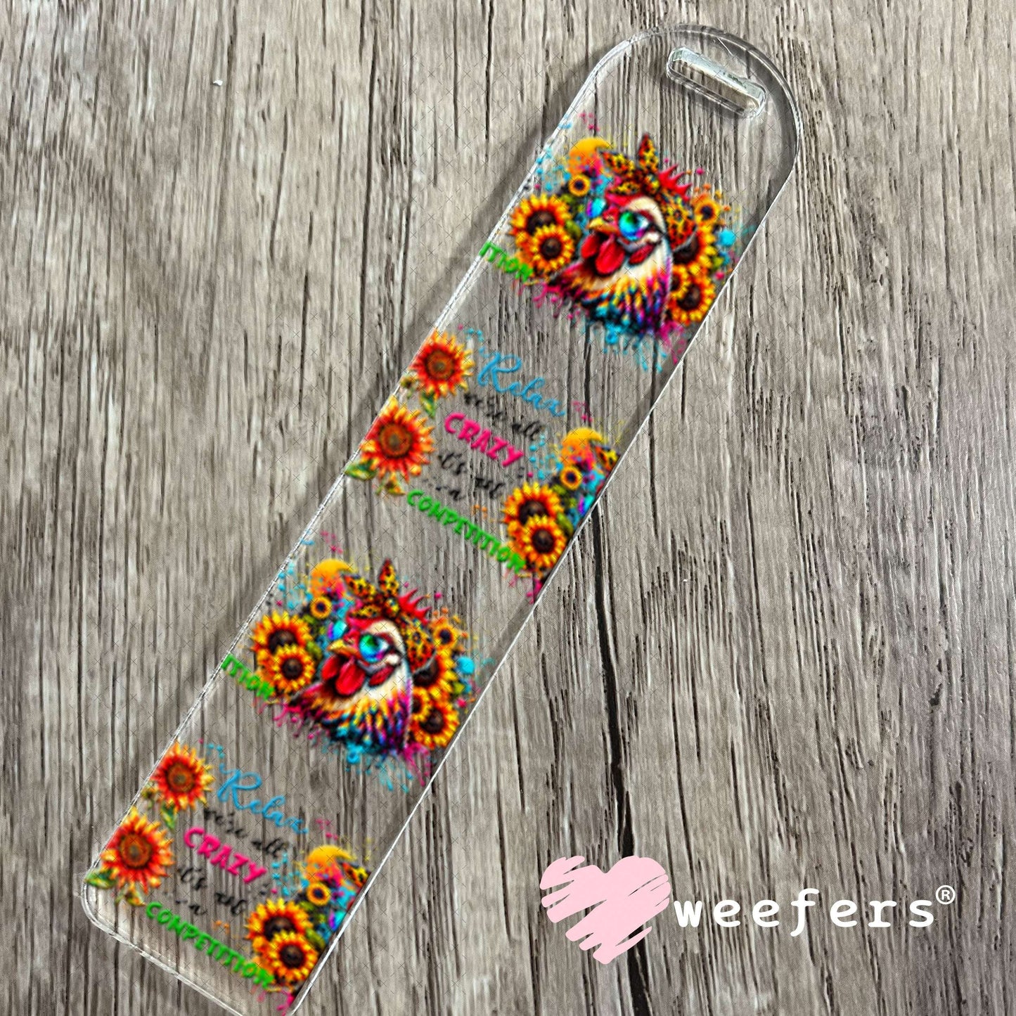 UV DTF Cup Wraps - Rela We're all Crazy Bookmark Weefers