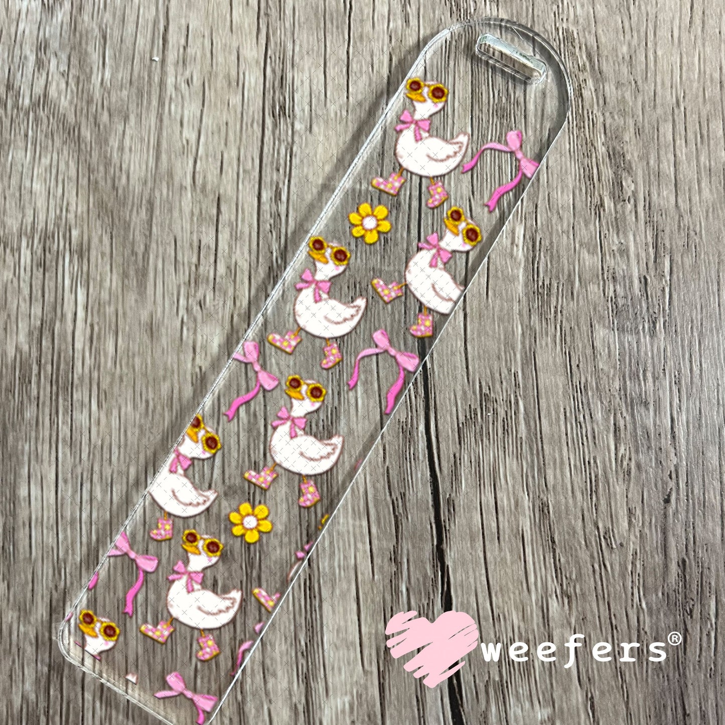 UV DTF Cup Wraps - Pink Bows Goose Bookmark Weefers