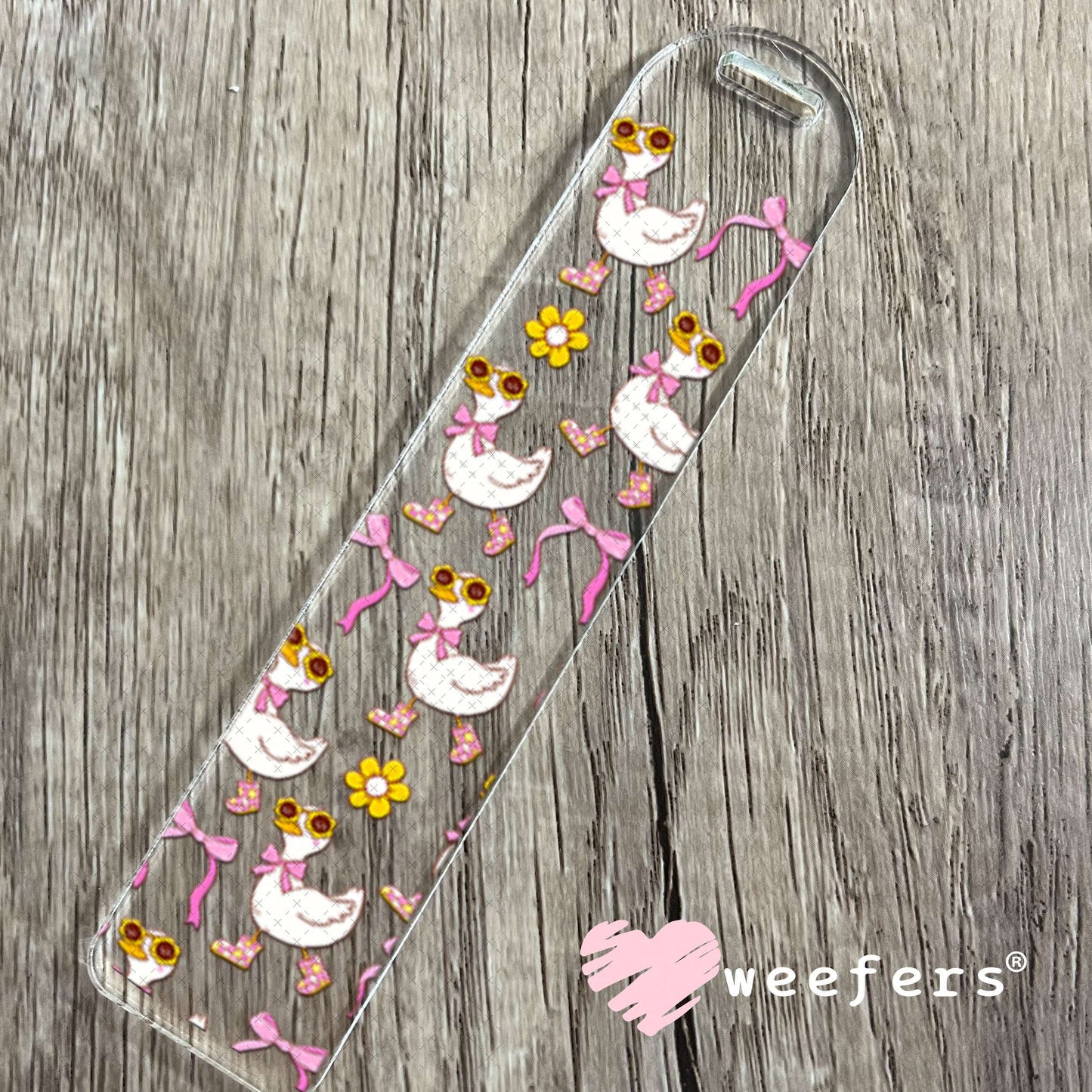 UV DTF Cup Wraps - Pink Bows Goose Bookmark Weefers
