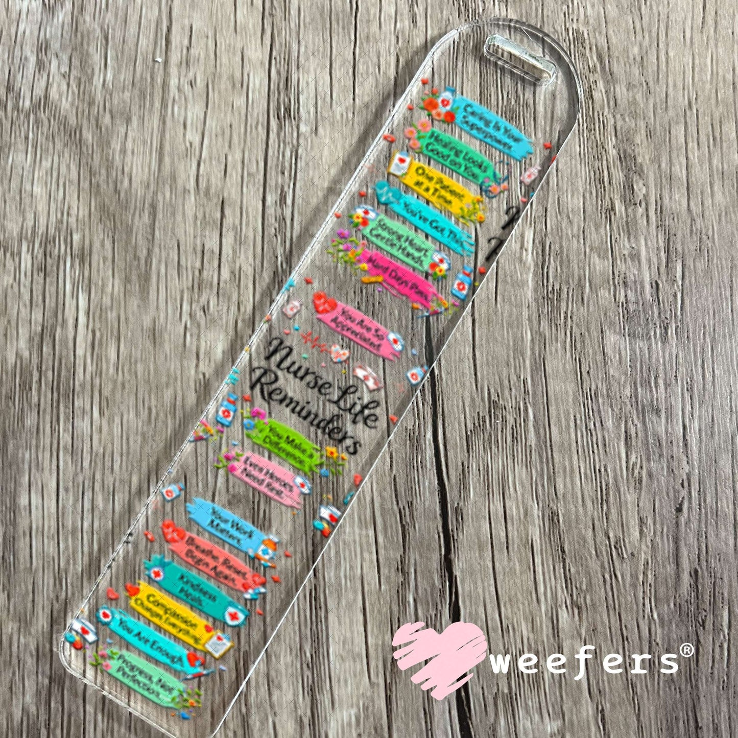 UV DTF Cup Wraps - Nurse Life Reminders Bookmark Weefers