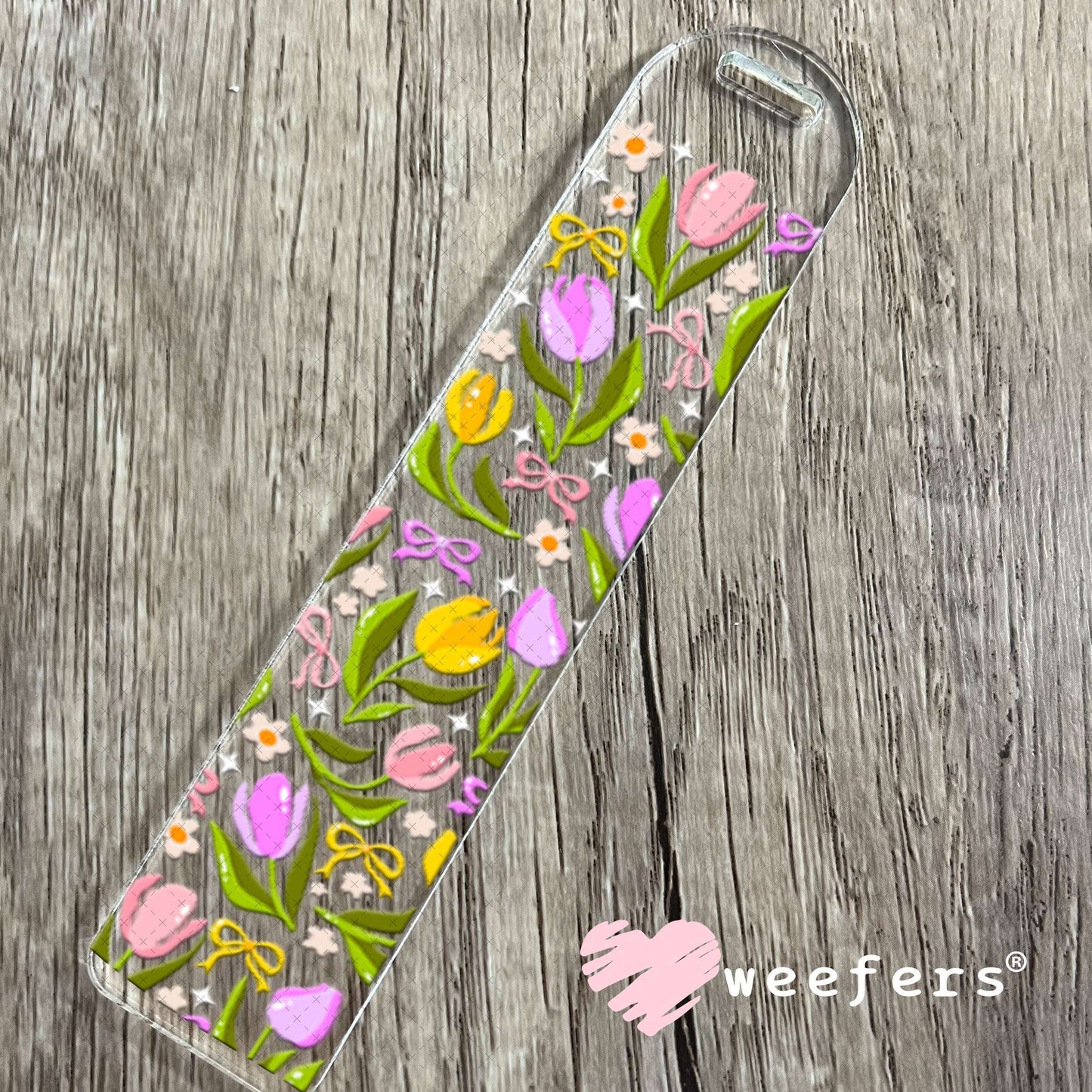 UV DTF Cup Wraps - Tulips and Bows Bookmark Weefers