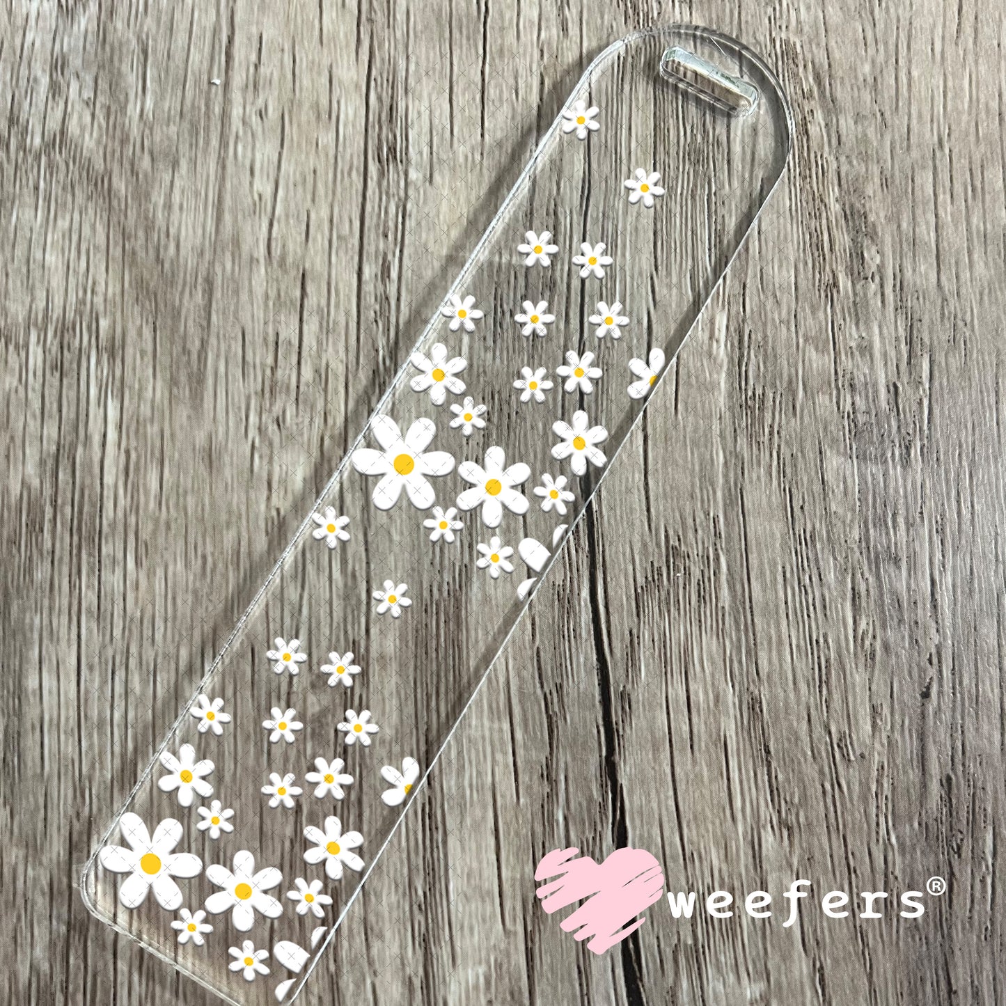 UV DTF Cup Wraps - White Daisies Bookmark Weefers
