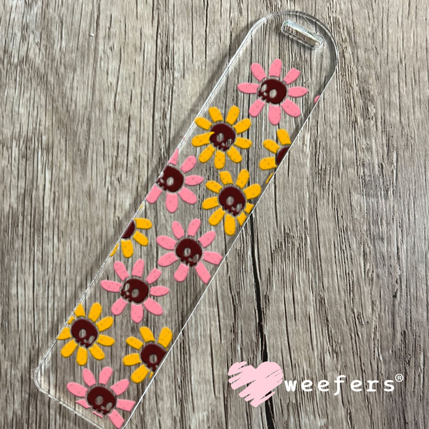 UV DTF Cup Wraps - Skull Flowers Bookmark Weefers