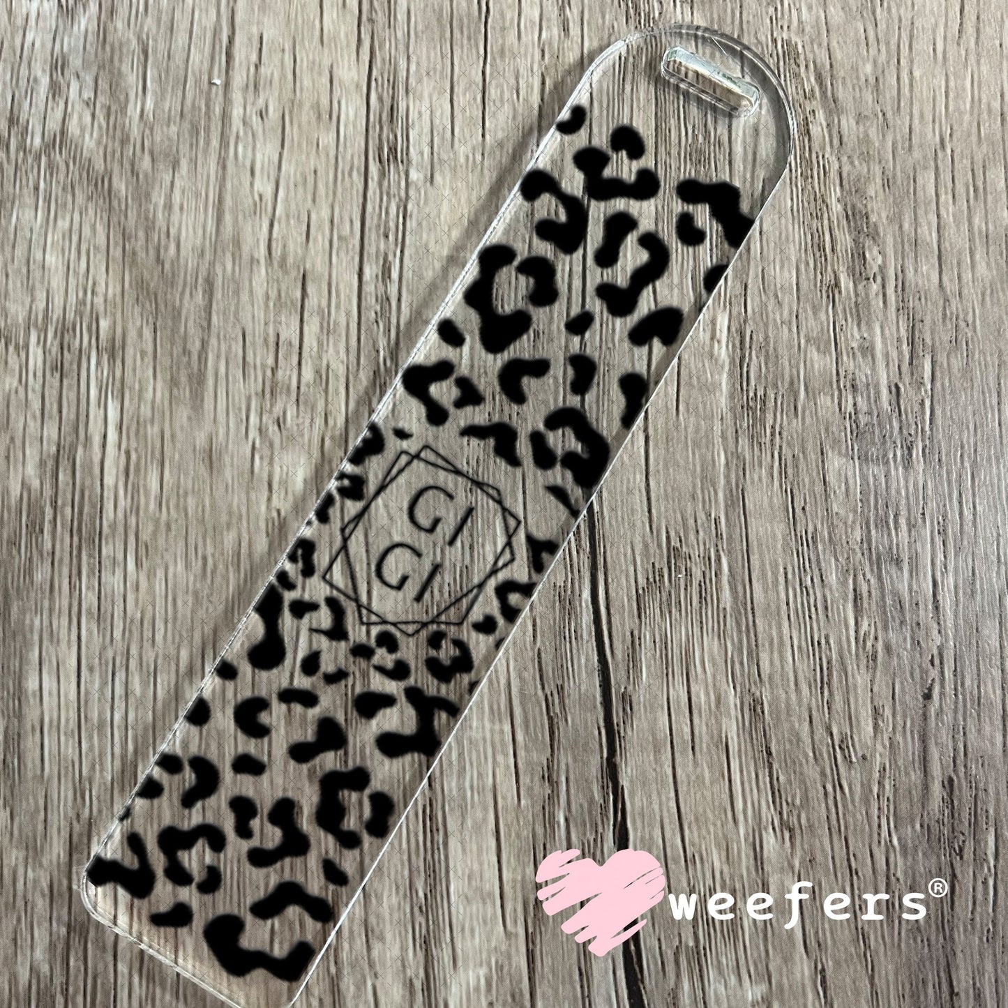 UV DTF Cup Wraps - Gigi Black Cheetah Bookmark Weefers