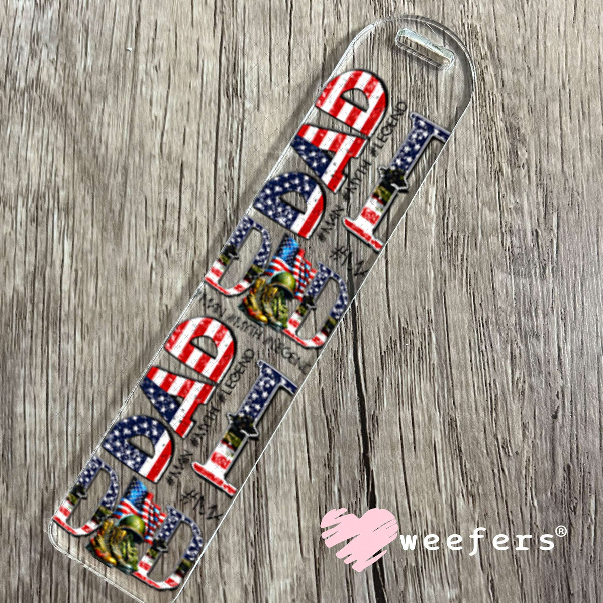 UV DTF Cup Wraps - Dad Military Bookmark Weefers