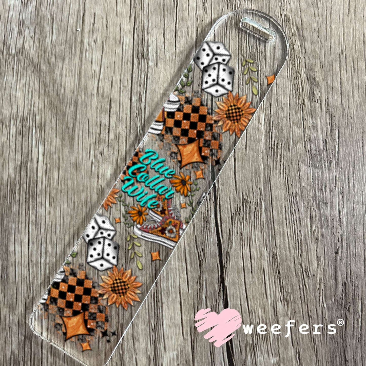 UV DTF Cup Wraps - Blue Collar Wife - Weefers® Exclusive Bookmark Weefers