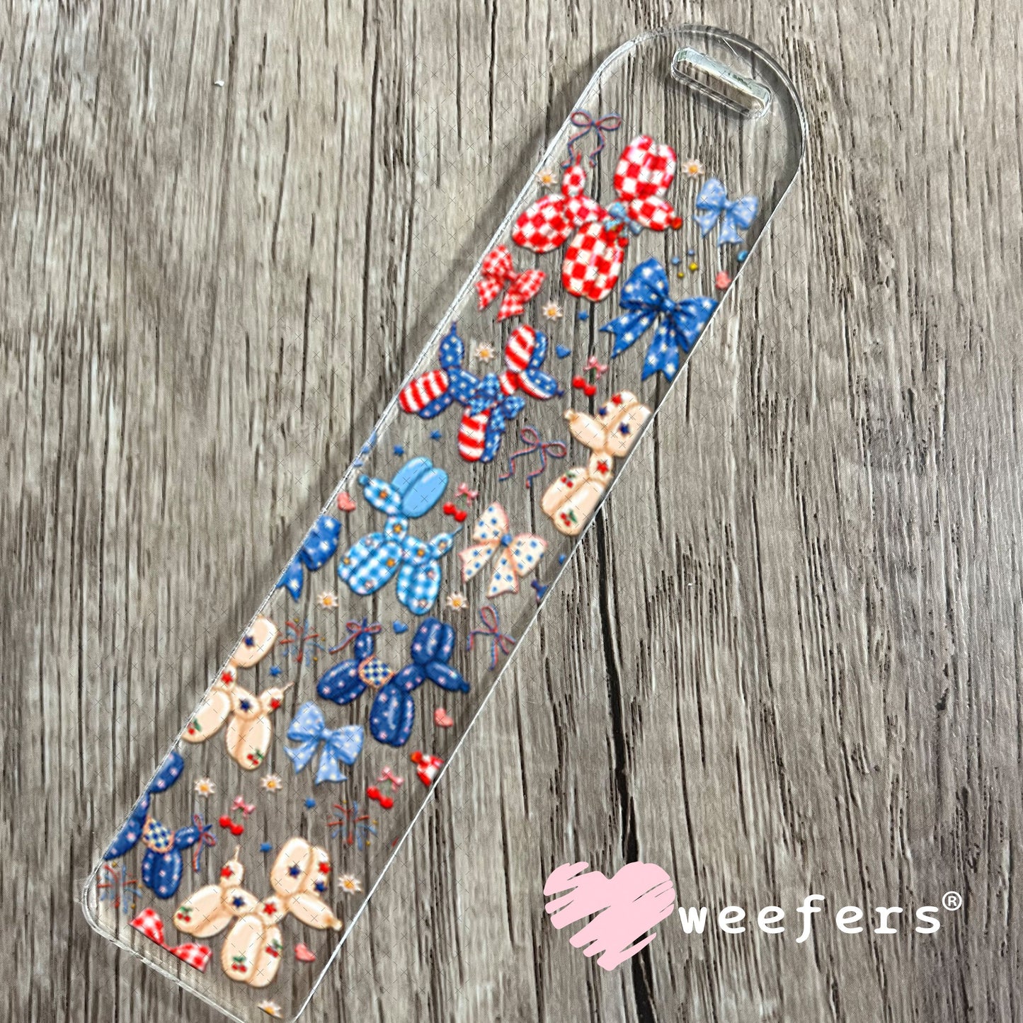 UV DTF Cup Wrap – USA Red White Blue Bows Bookmark Weefers