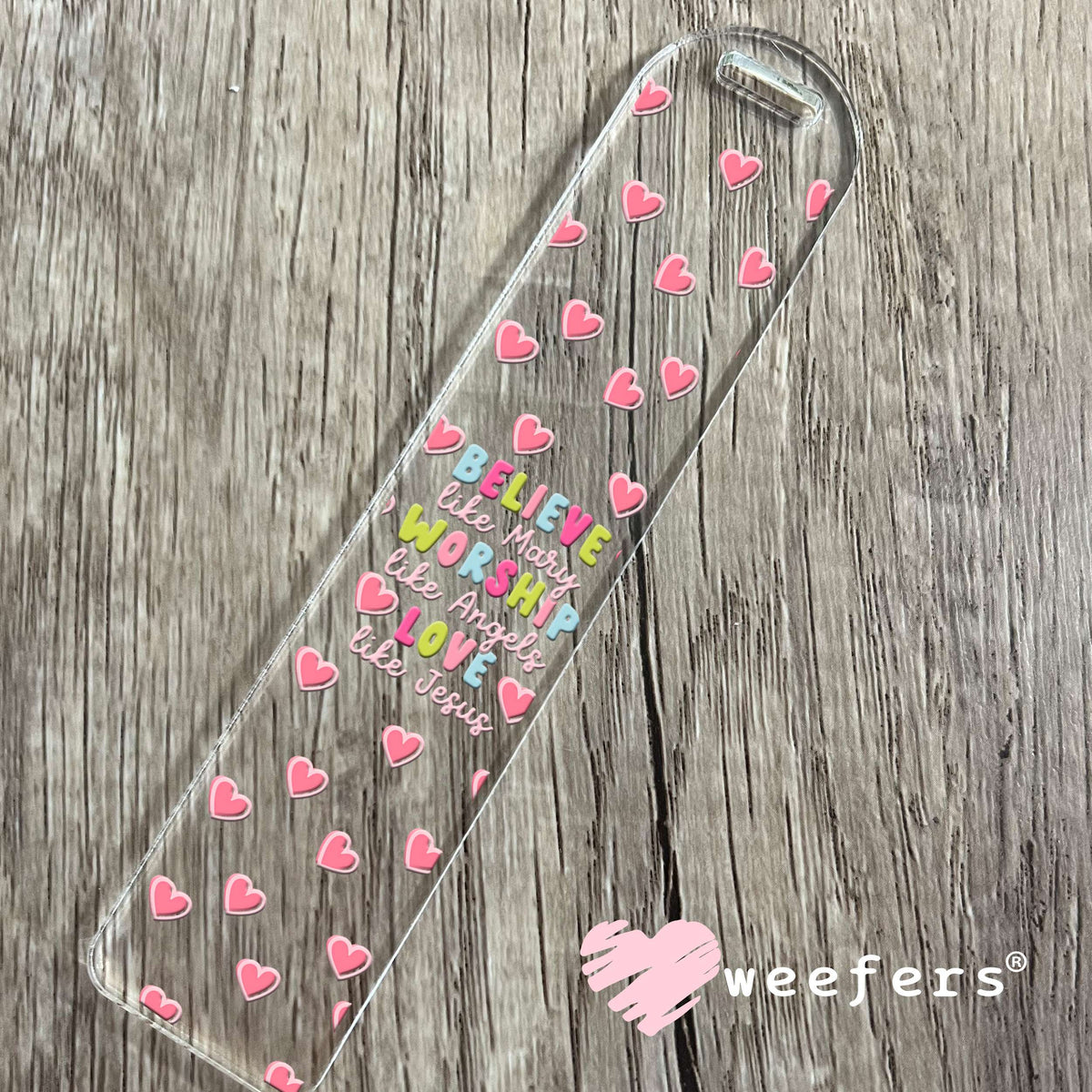 Believe Like Mary UV DTF Cup Wrap Bookmark Weefers