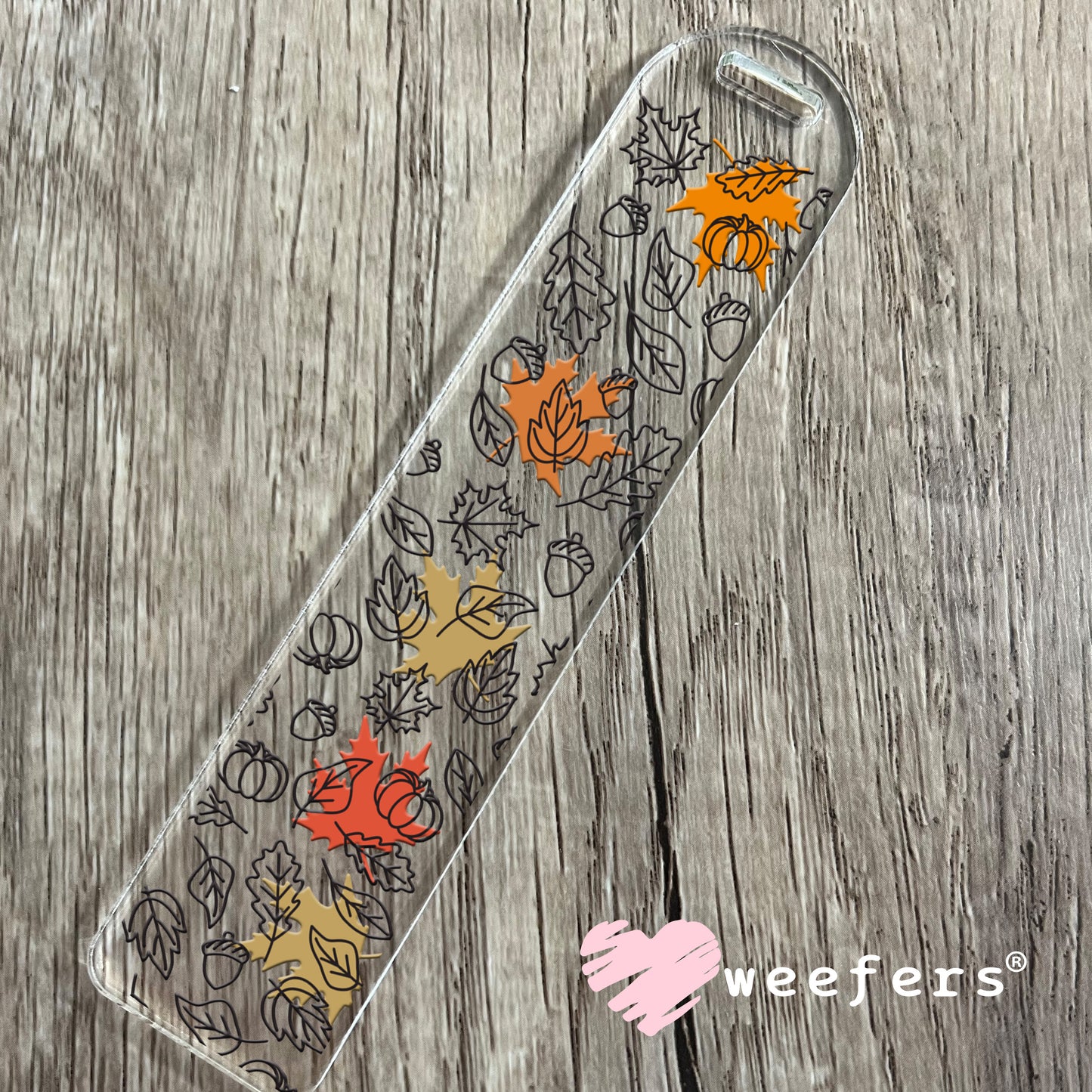 Autumn Leaves UV DTF Cup Wrap Bookmark Weefers
