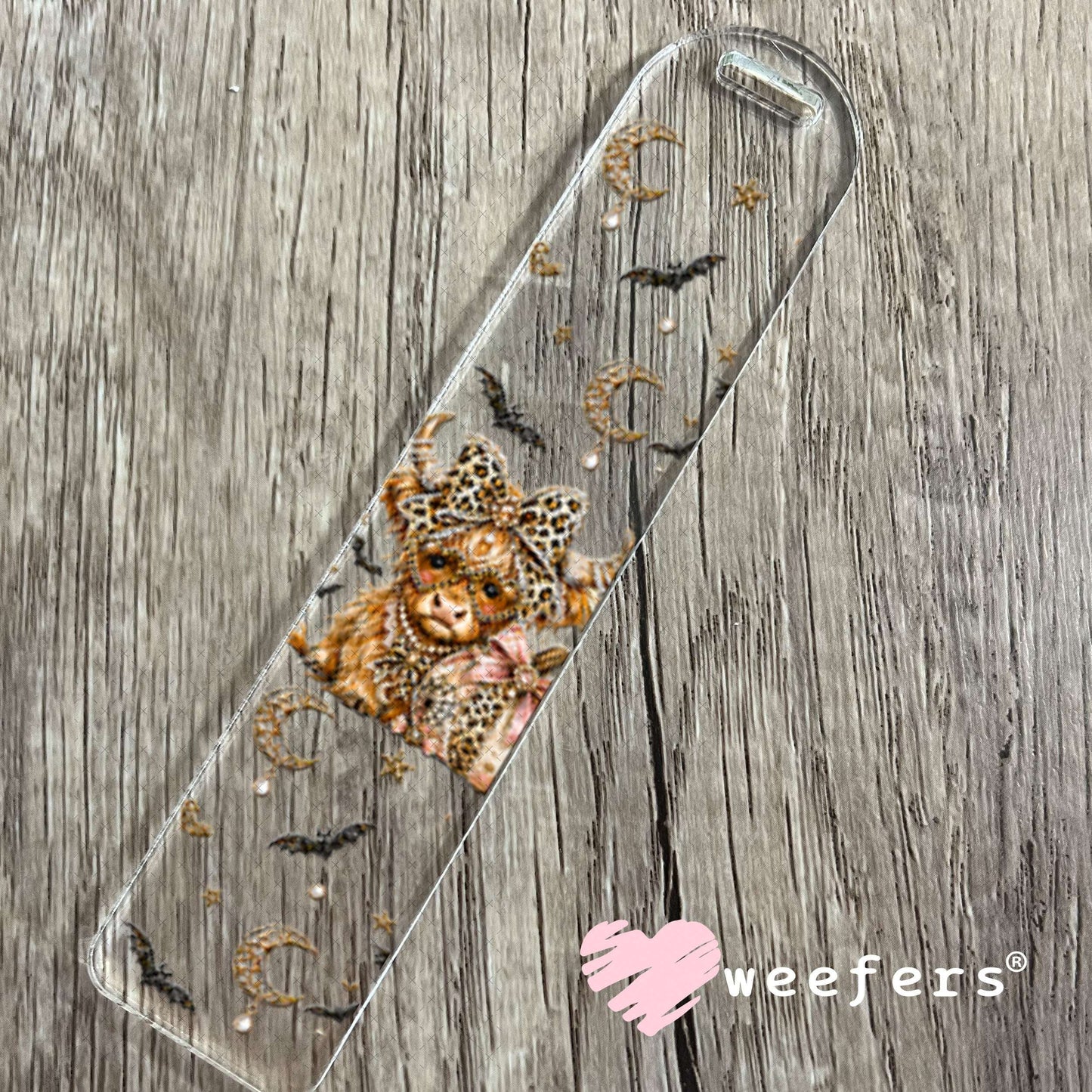 UV DTF Cup Wraps - Bougie Leopard Highland Cow - Weefers® Exclusive Bookmark Weefers
