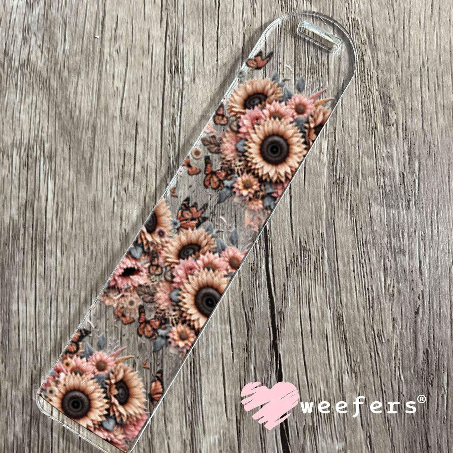 UV DTF Cup Wraps - Peach Sunflowers Bookmark Weefers