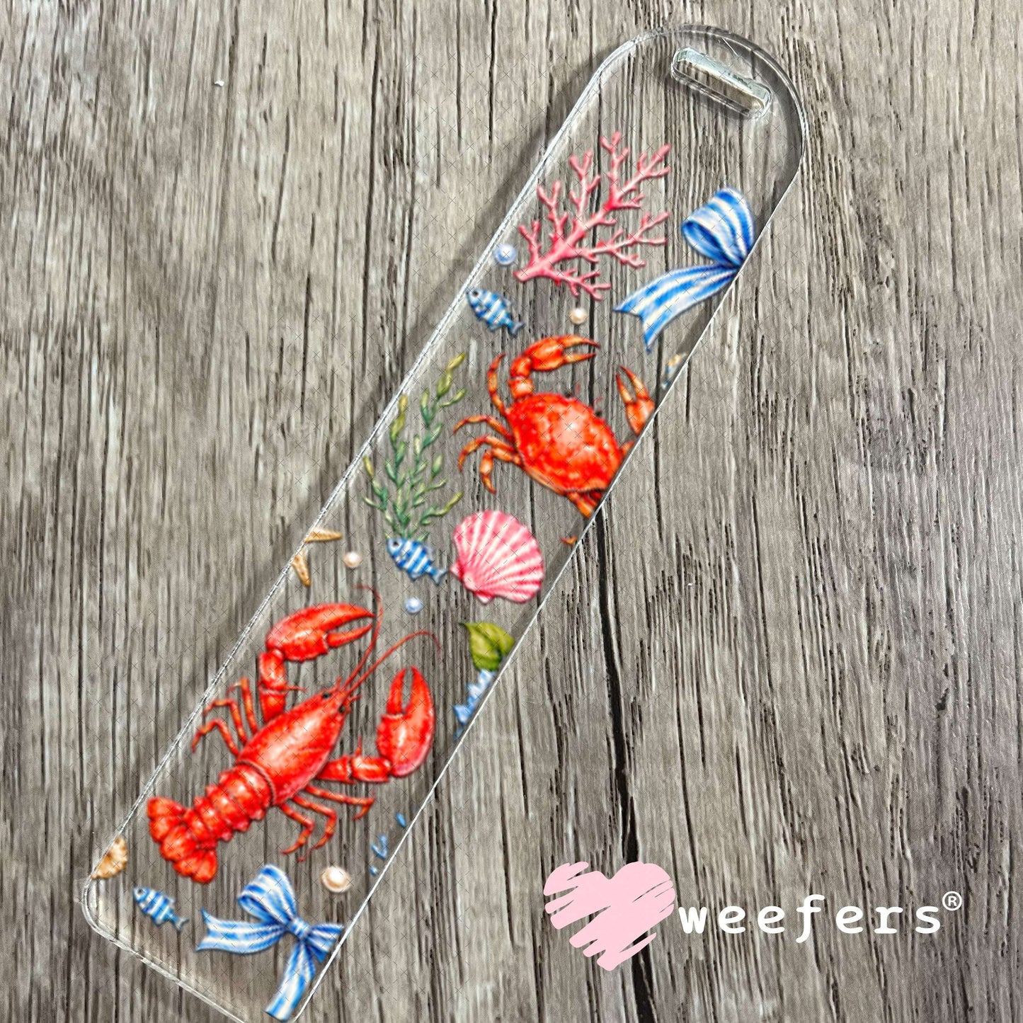 UV DTF Cup Wraps - Coastal Lobster and Crabs Bookmark Weefers