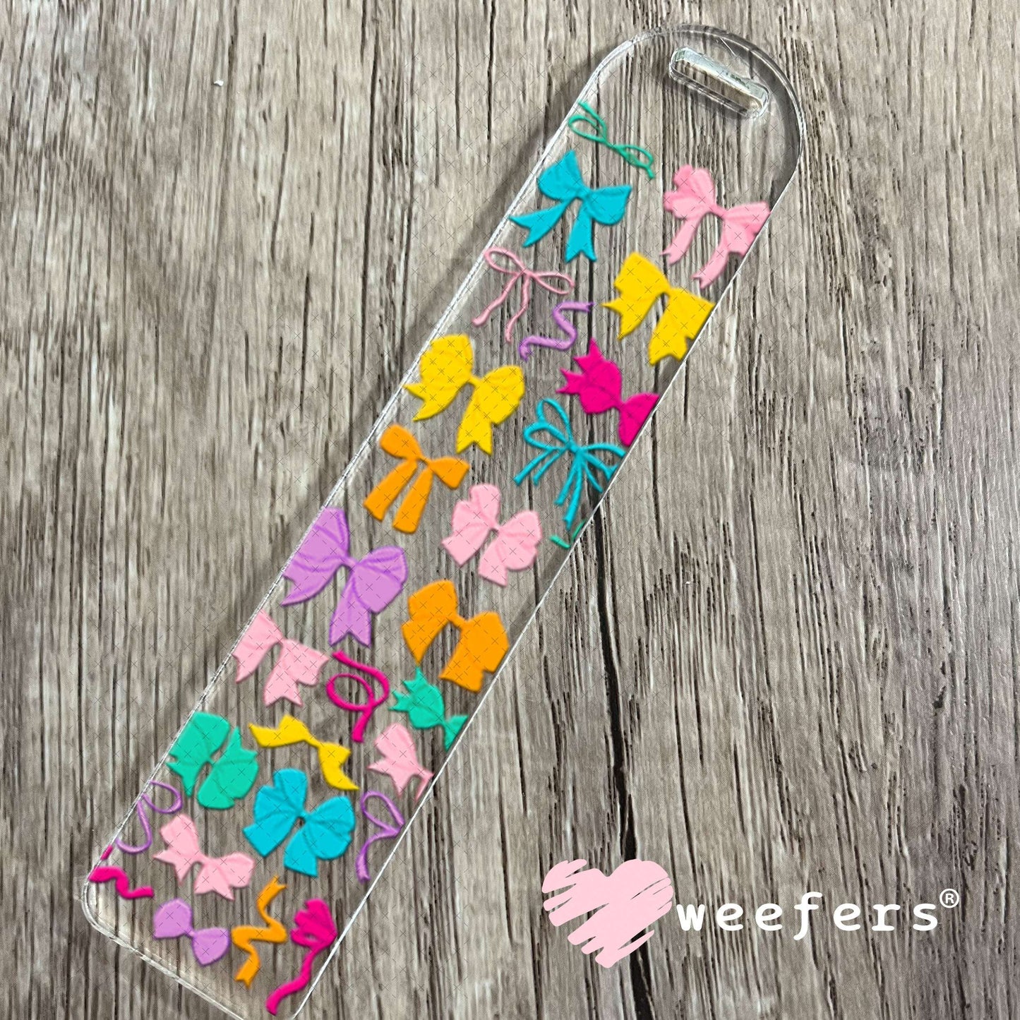 UV DTF Cup Wraps - Bright Colorful Bows Bookmark Weefers