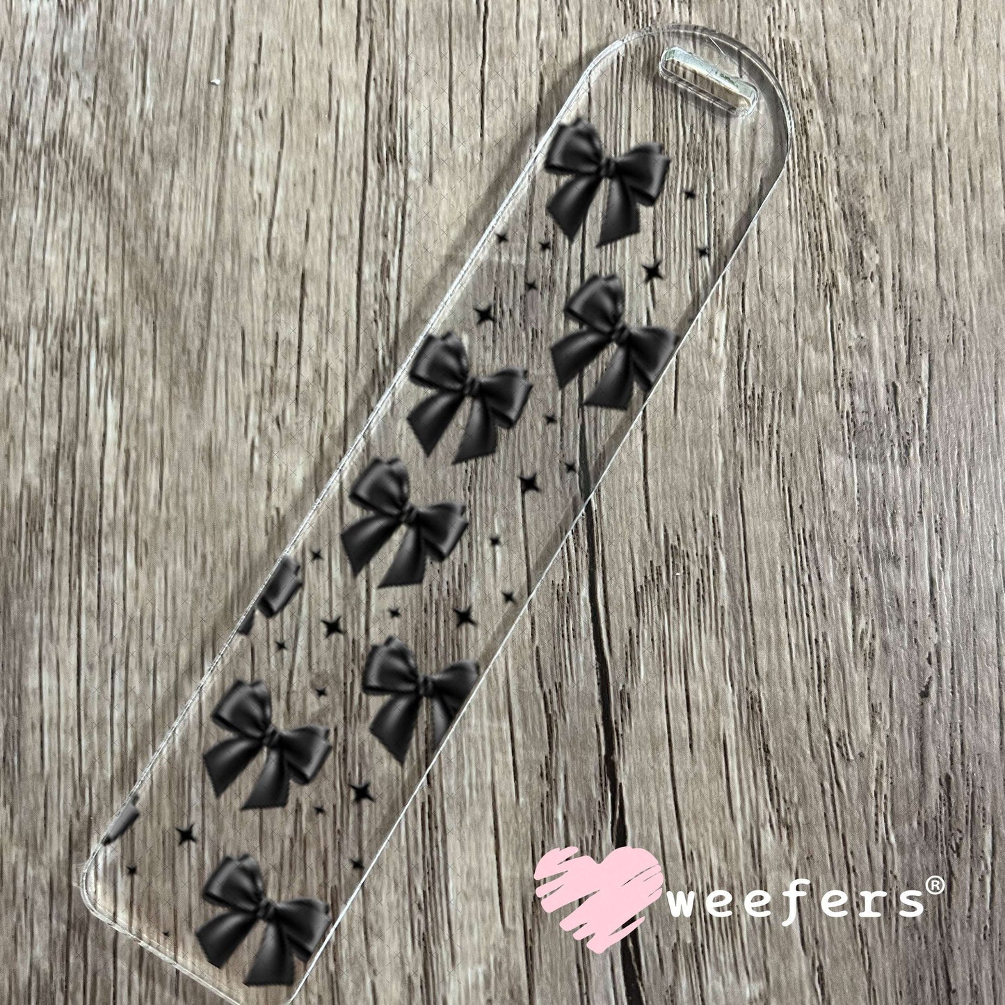 UV DTF Cup Wraps - Black Bows Bookmark Weefers
