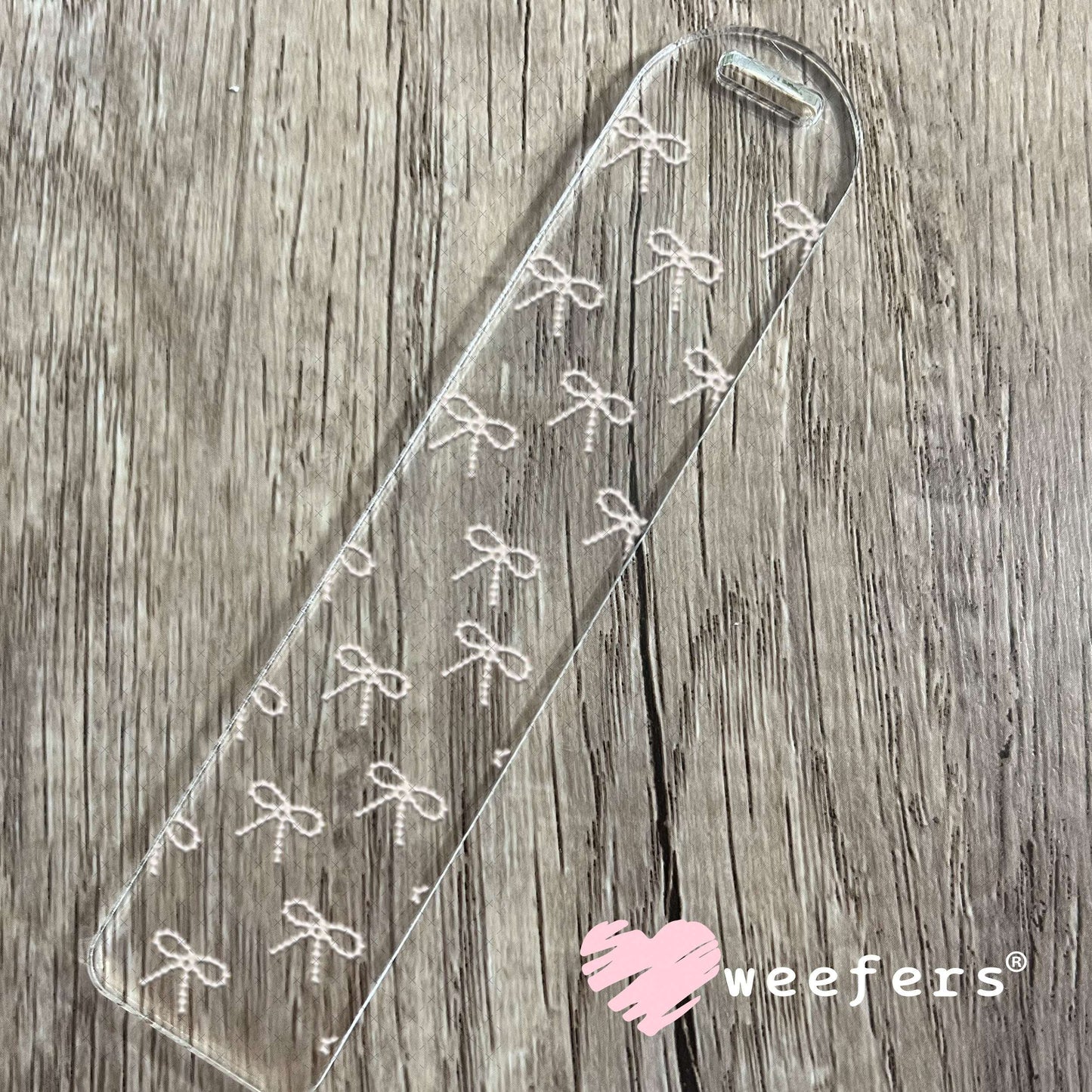 UV DTF Cup Wraps - White Bead Bows Bookmark Weefers
