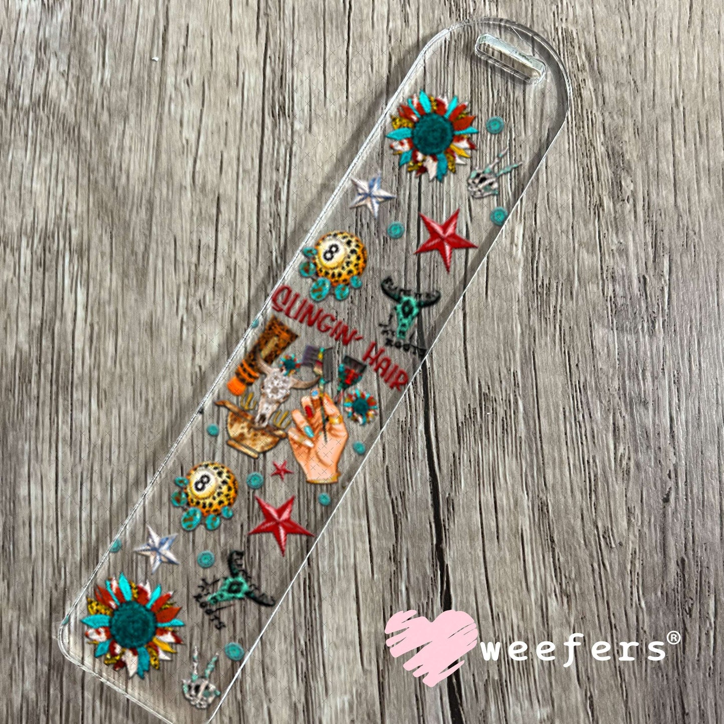 UV DTF Cup Wraps - Western Slingin' Hair - Weefers® Exclusive Bookmark Weefers