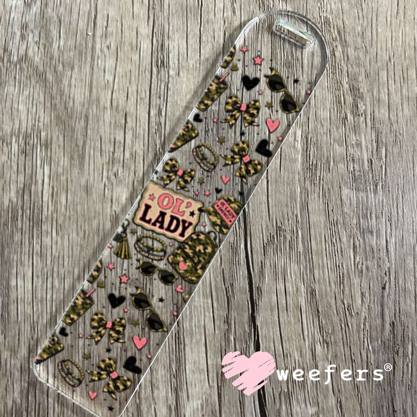 UV DTF Cup Wraps - Ol' Lady Camo - Weefers® Exclusive Bookmark Weefers