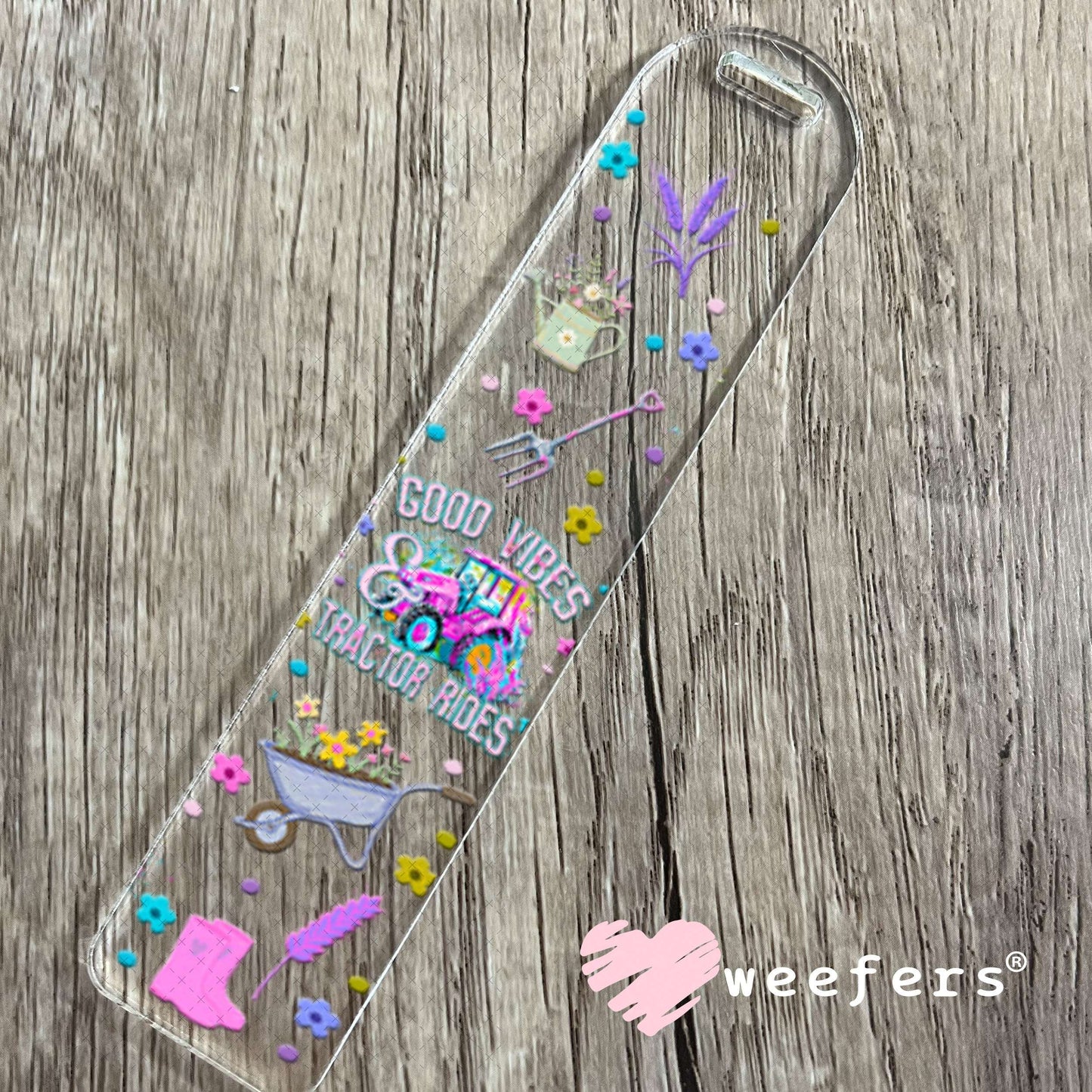 UV DTF Cup Wraps - Good Vibes and Tractor Rides Bookmark Weefers