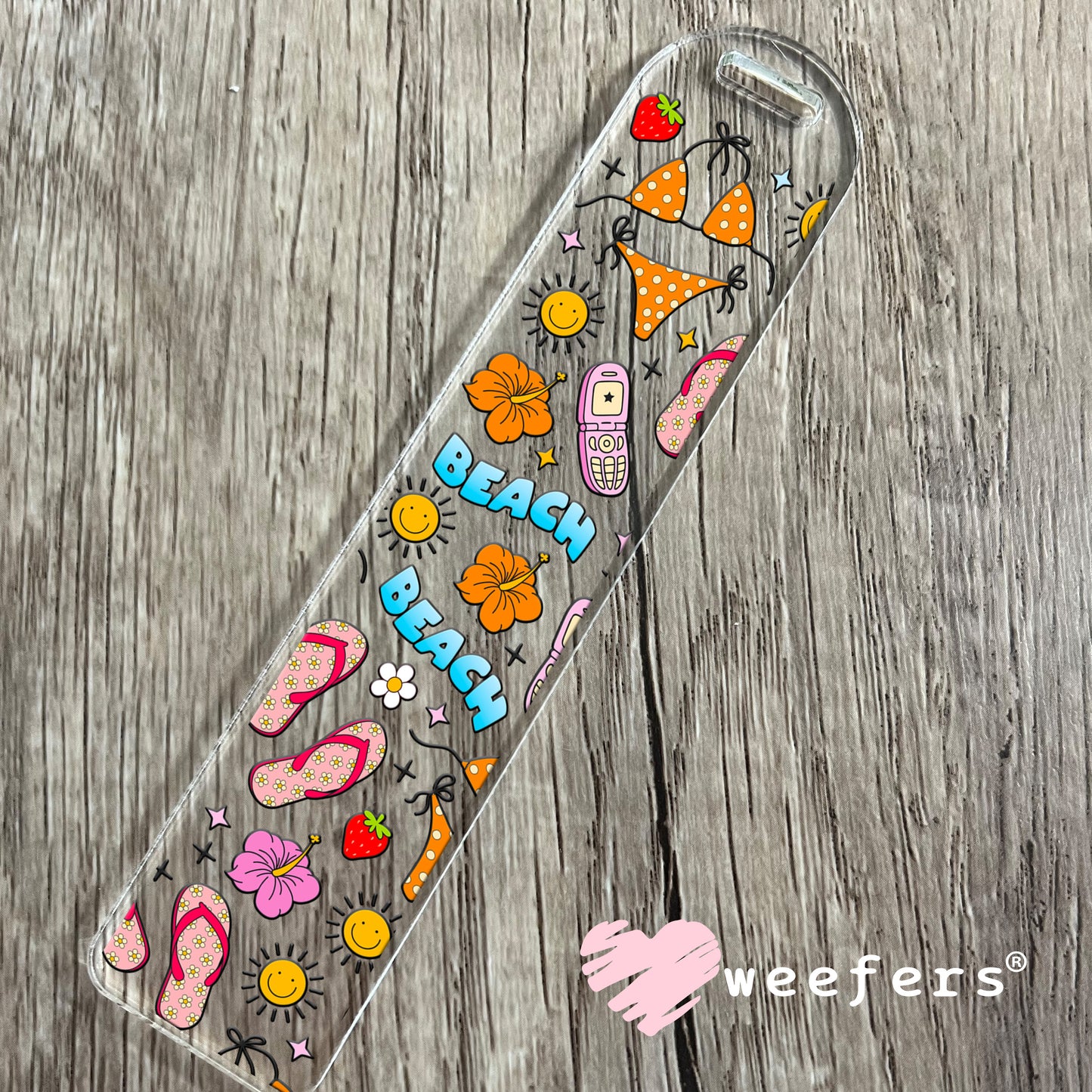 Beach Summer Things UV DTF Cup Wrap Bookmark Weefers