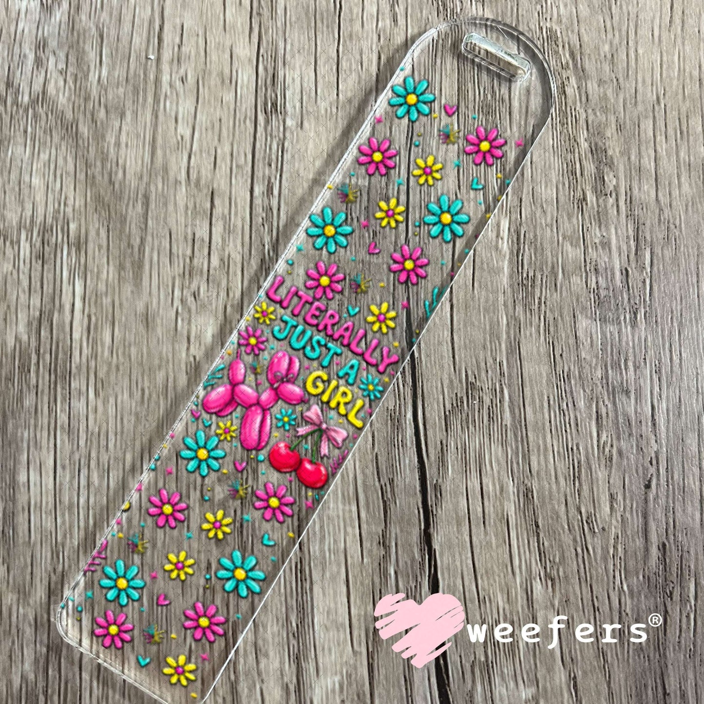 UV DTF Cup Wraps - Literally Just a Girl Balloon Dog - Weefers® Exclusive Bookmark Weefers