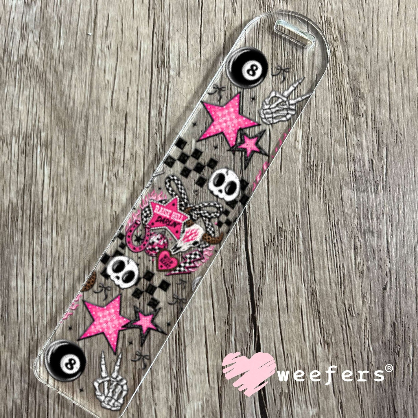 UV DTF Cup Wraps - Raise Hell Darlin Edgy - Weefers® Exclusive Bookmark Weefers