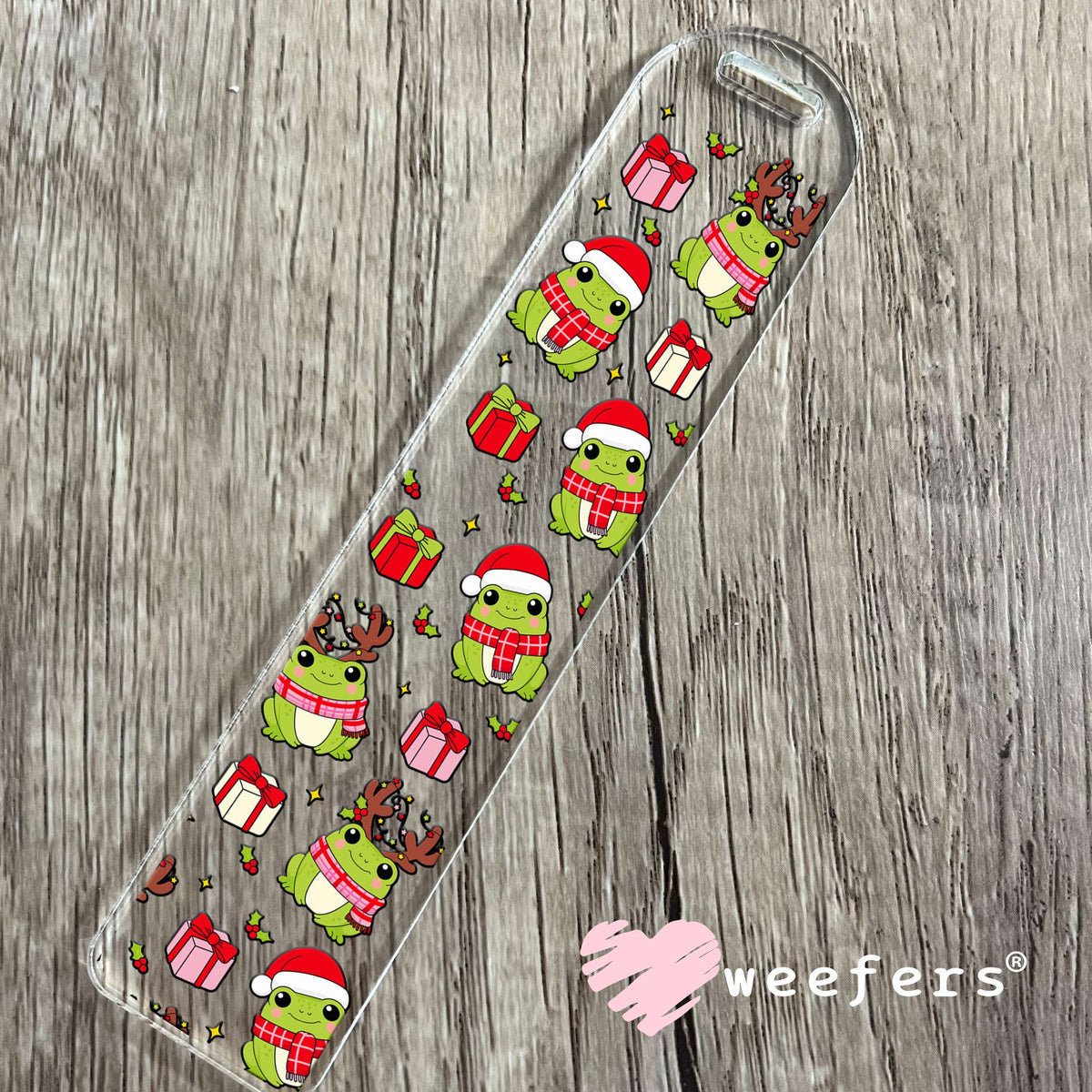 Christmas Frogs UV DTF Cup Wrap Bookmark Weefers