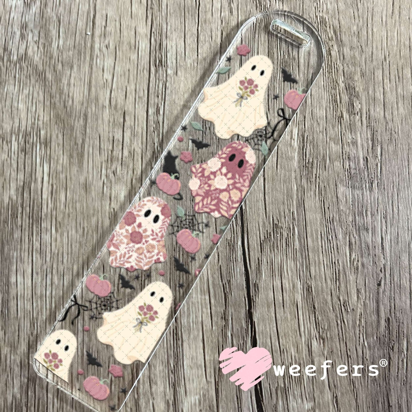 UV DTF Cup Wraps - Floral Mauve Halloween Ghosts Bookmark Weefers