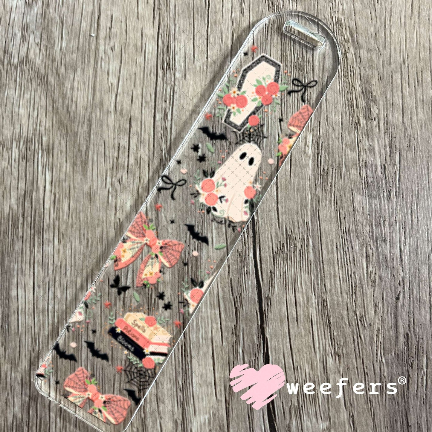 UV DTF Cup Wraps - Coffins and Ghosts Peach Bookmark Weefers
