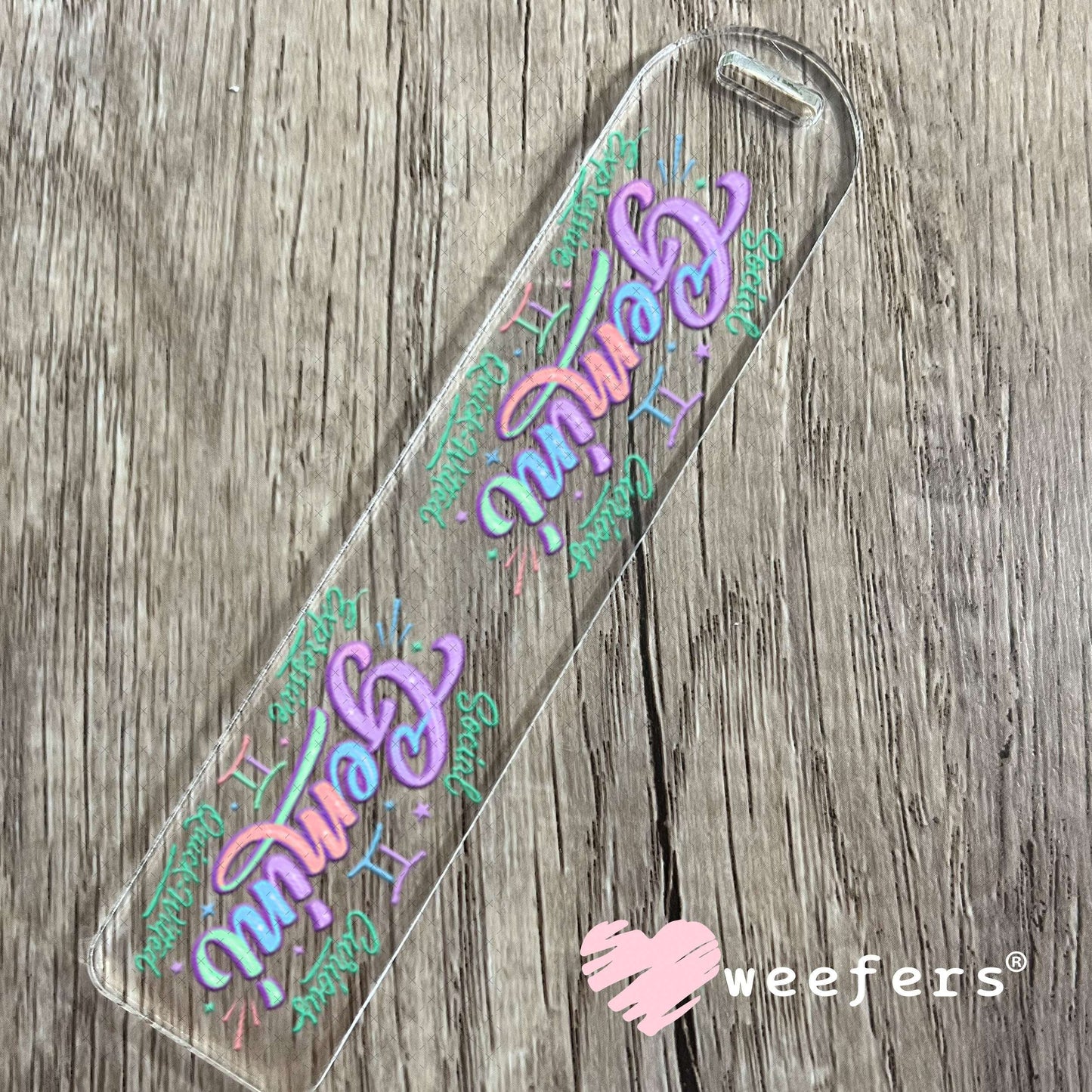 UV DTF Cup Wraps - Gemini Zodiac Sign Bookmark Weefers