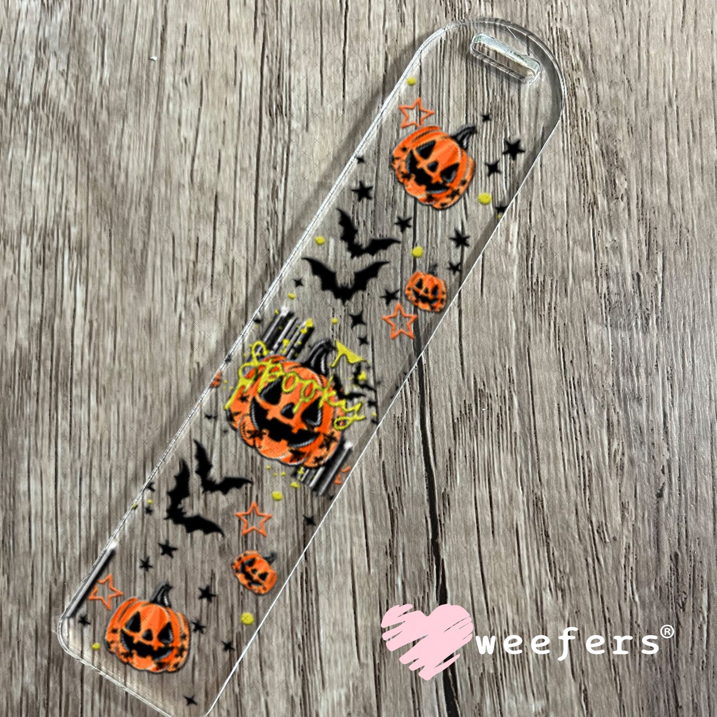UV DTF Cup Wraps - Spooky Jack o Latern Bookmark Weefers