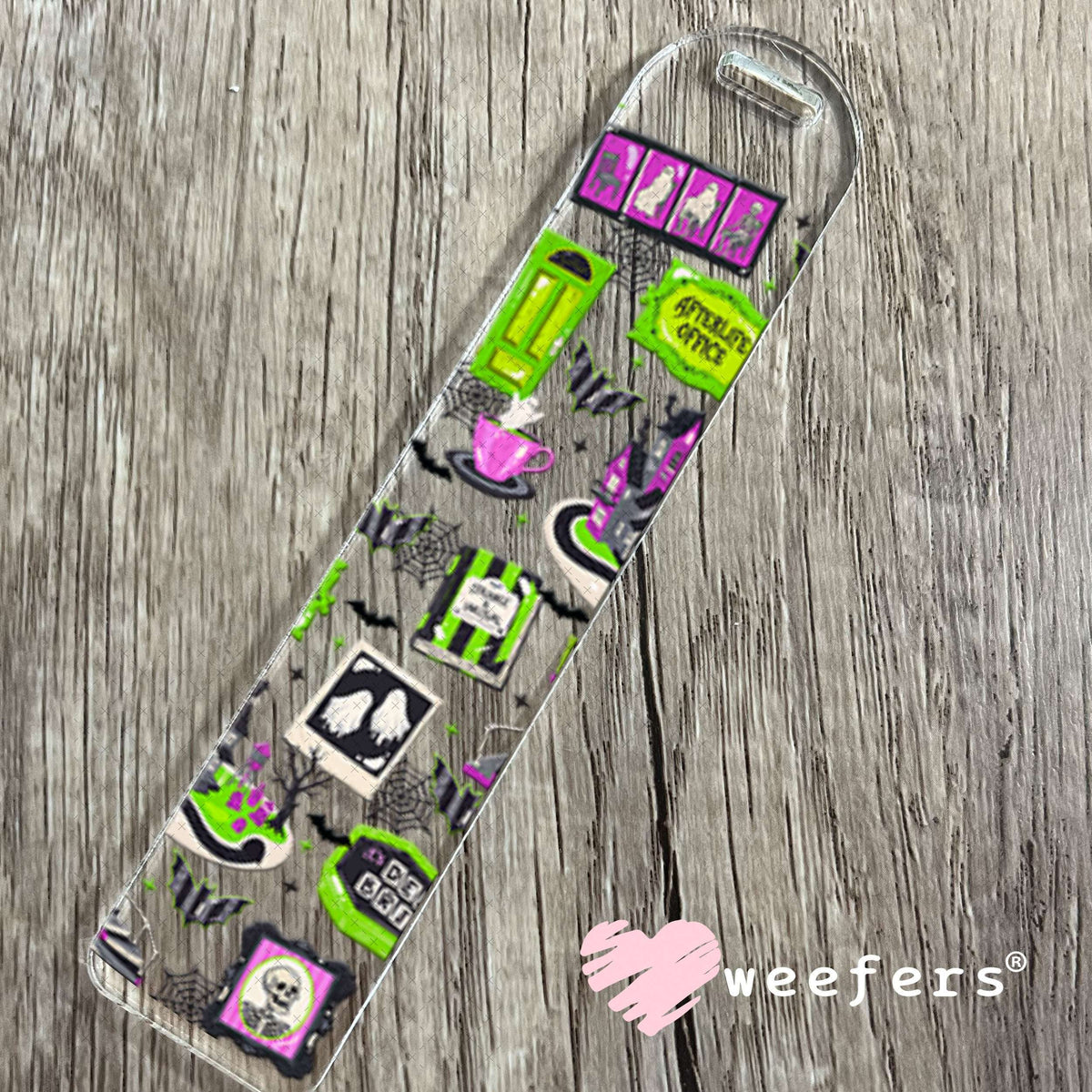 UV DTF Cup Wraps - Green Purple Its Dead Bride Bookmark Weefers