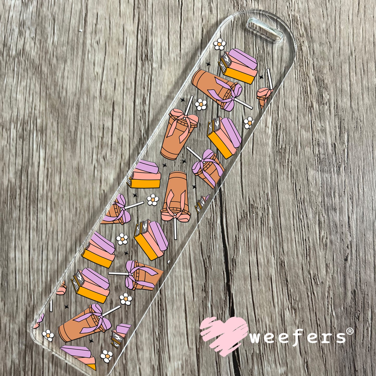 Coffee Books A Lovee UV DTF Cup Wrap Bookmark Weefers