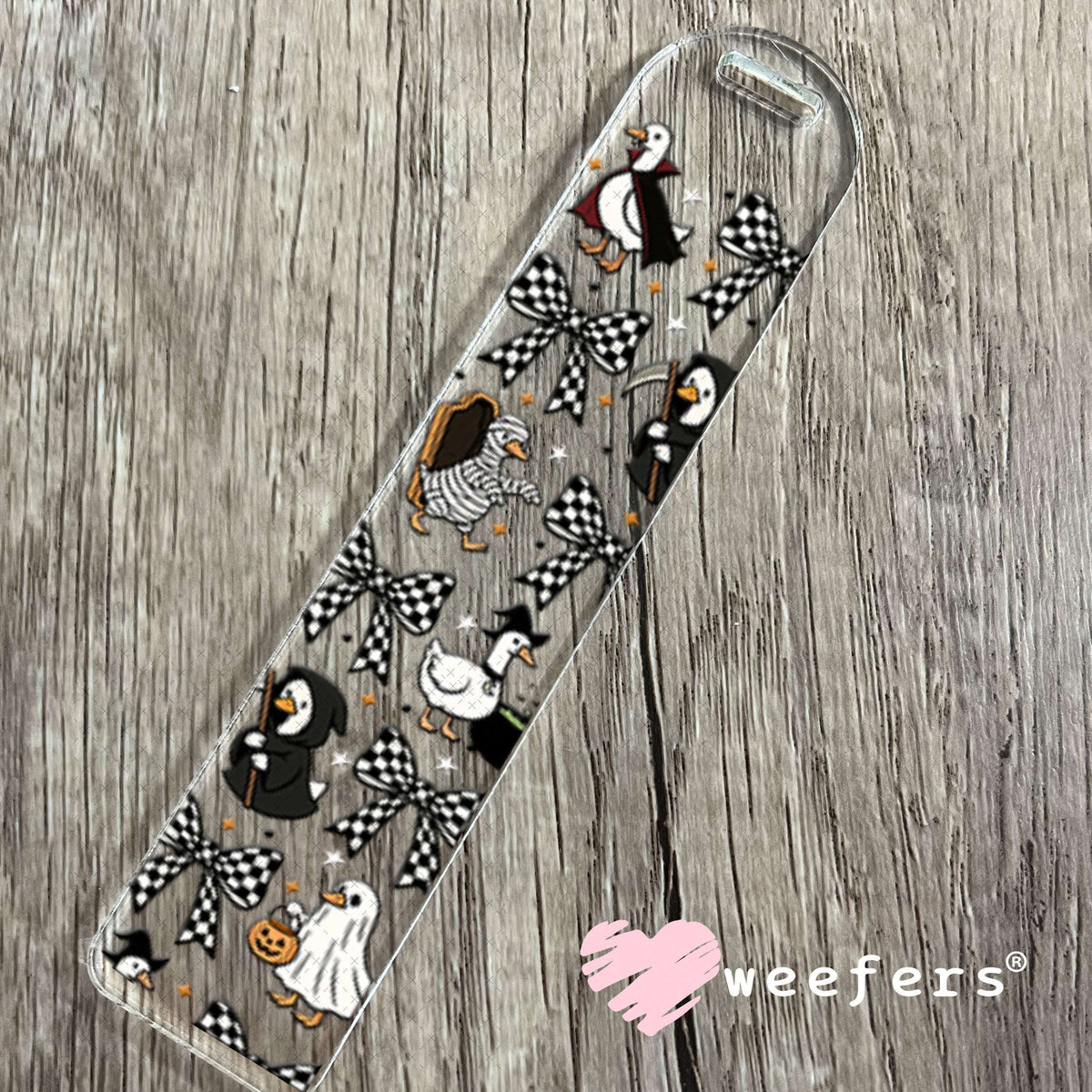 UV DTF Cup Wraps - Goose Halloween Black and White Bookmark Weefers
