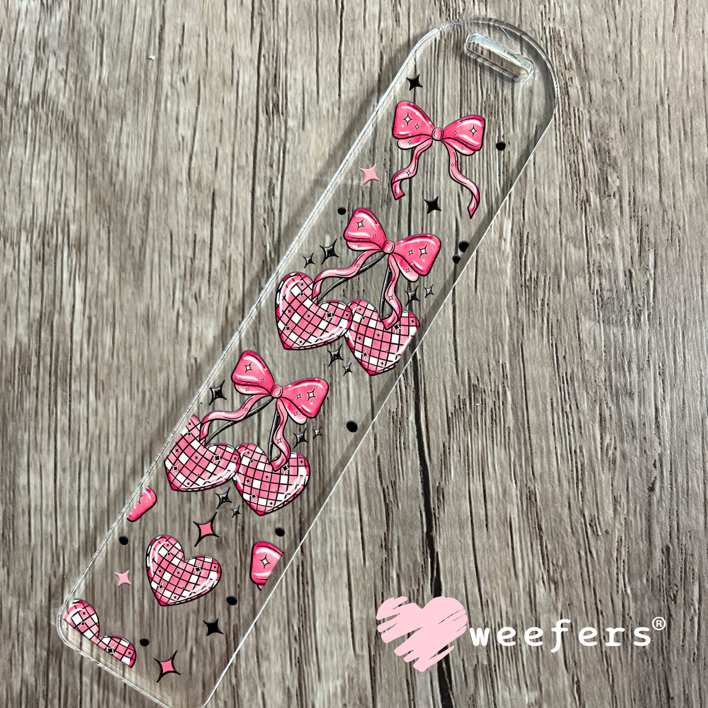 Cherry Disco Balls UV DTF Cup Wrap Bookmark Weefers