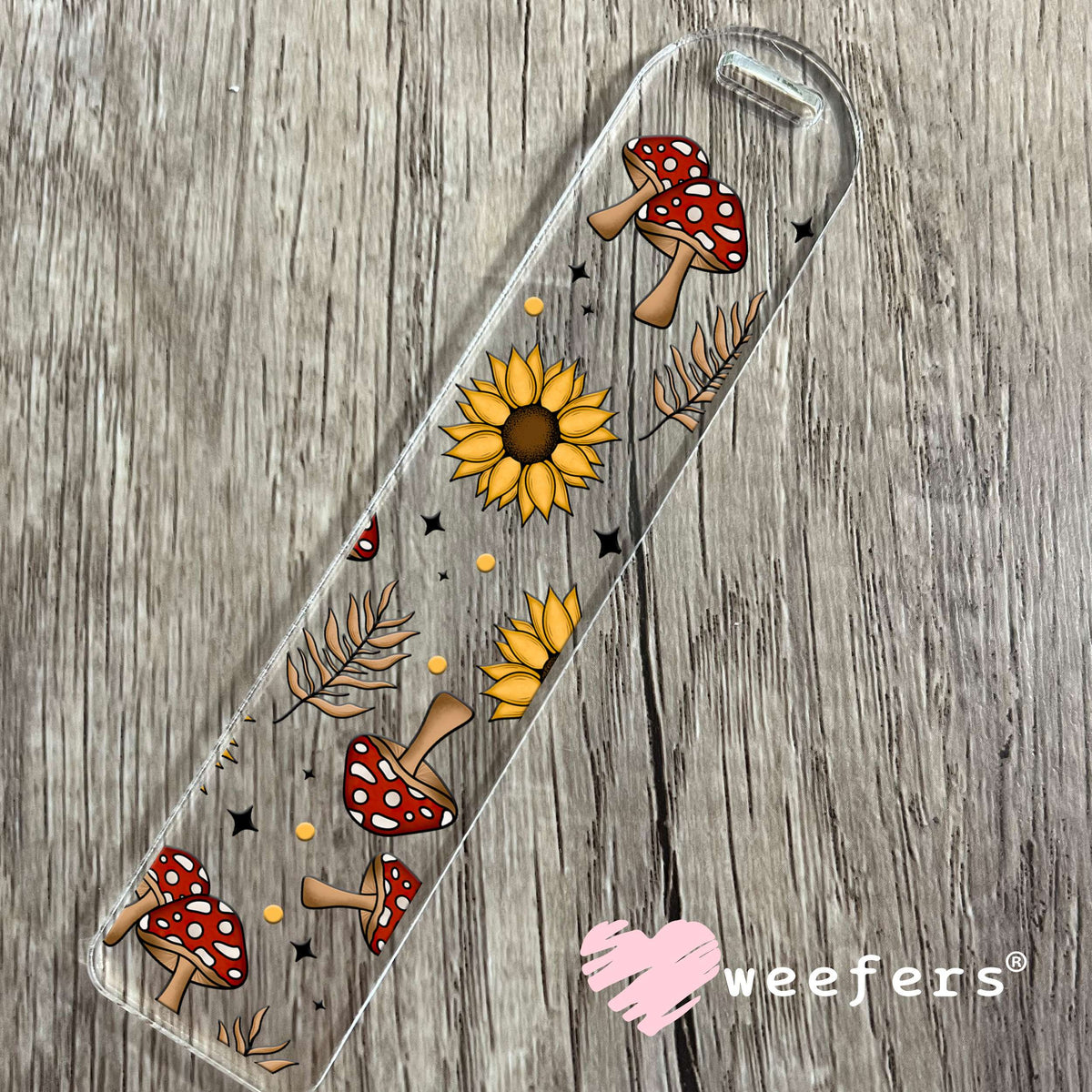 Mushrooms and Sunflowers UV DTF Cup Wrap Bookmark Weefers
