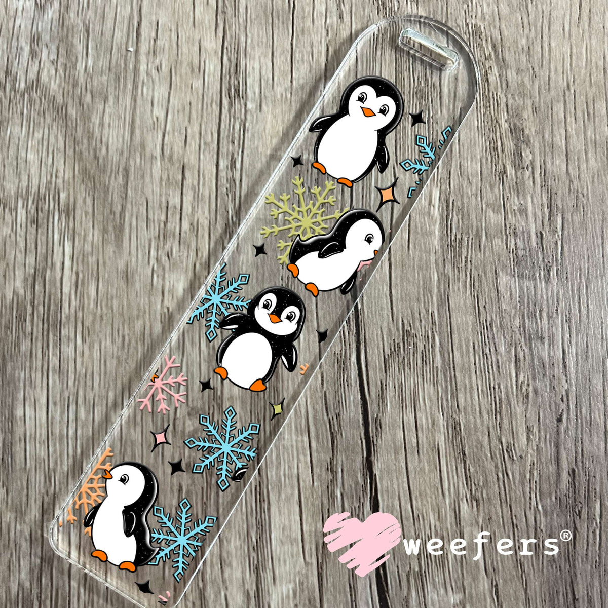 Winter Penguins UV DTF Cup Wrap Bookmark Weefers