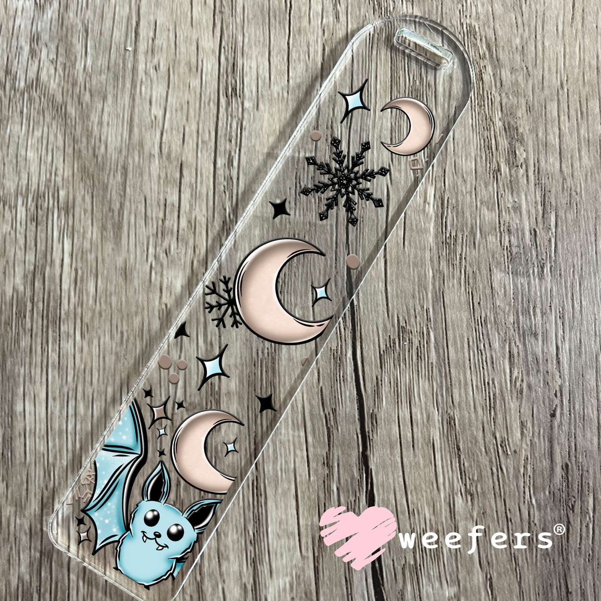 Bats Moons and Snowflakes UV DTF Cup Wrap Bookmark Weefers
