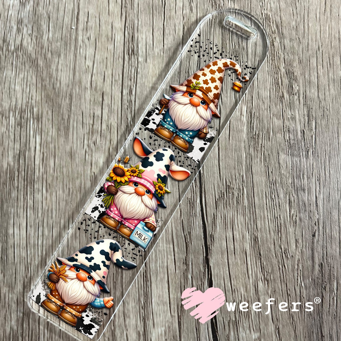 Cow Milking Gnomes DTF Cup Wrap Bookmark Weefers