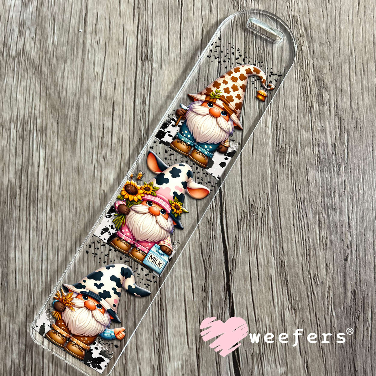 Cow Milking Gnomes DTF Cup Wrap Bookmark Weefers