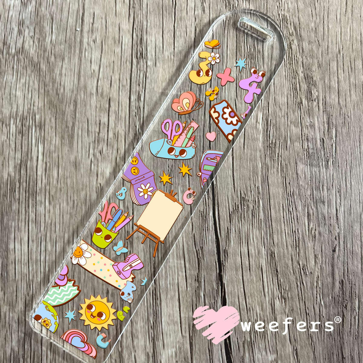 Teacher School Days UV DTF Cup Wrap Bookmark Weefers